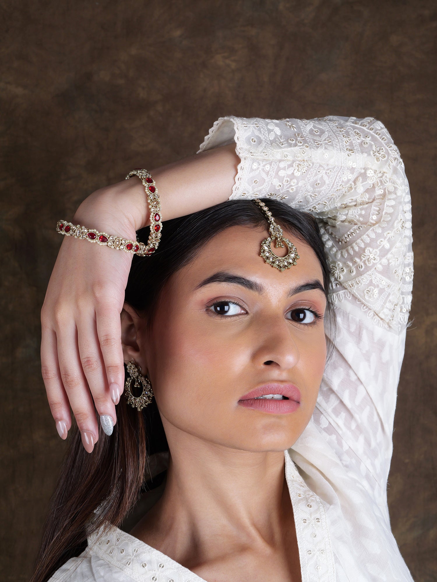 Anisha Pearl and Maroon Kada Bangles