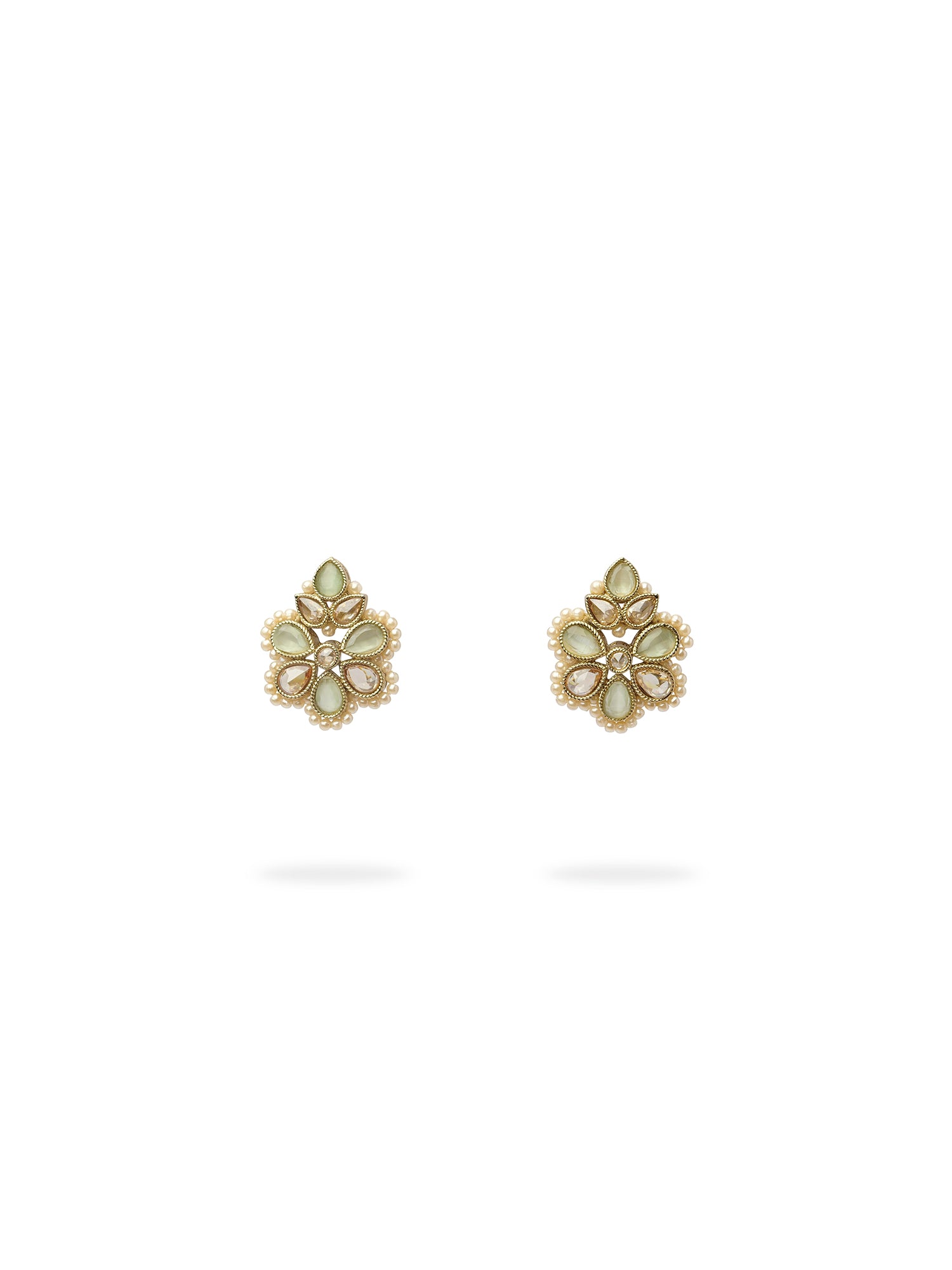 Anisha Simple Necklace Set in Mint