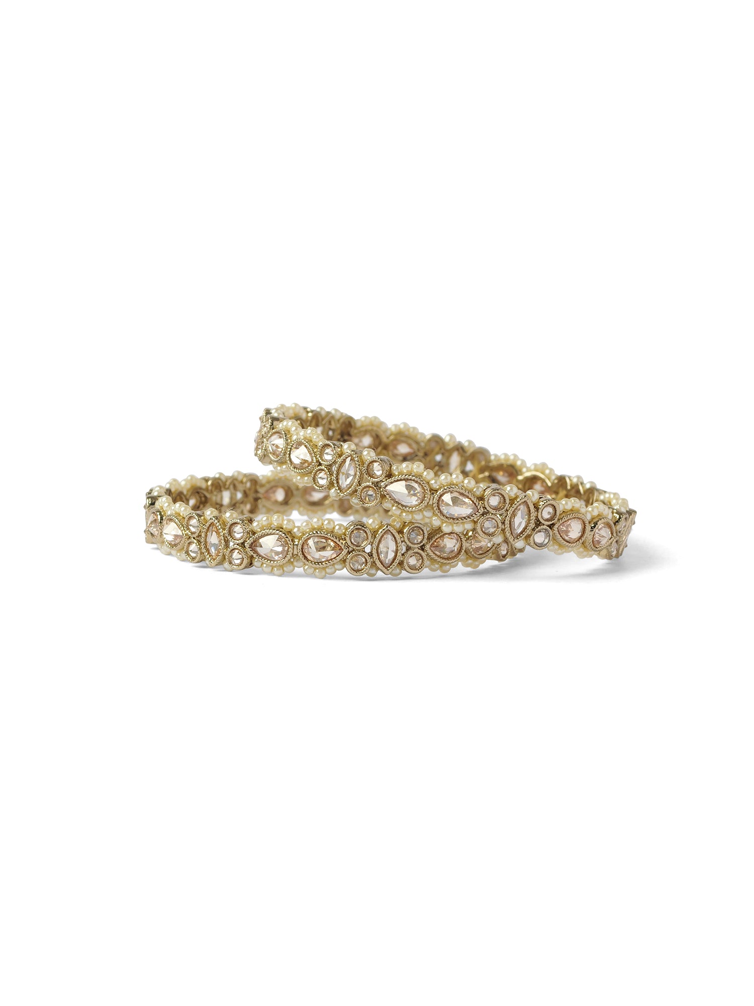 Anisha Pearl and Champagne Kada Bangles