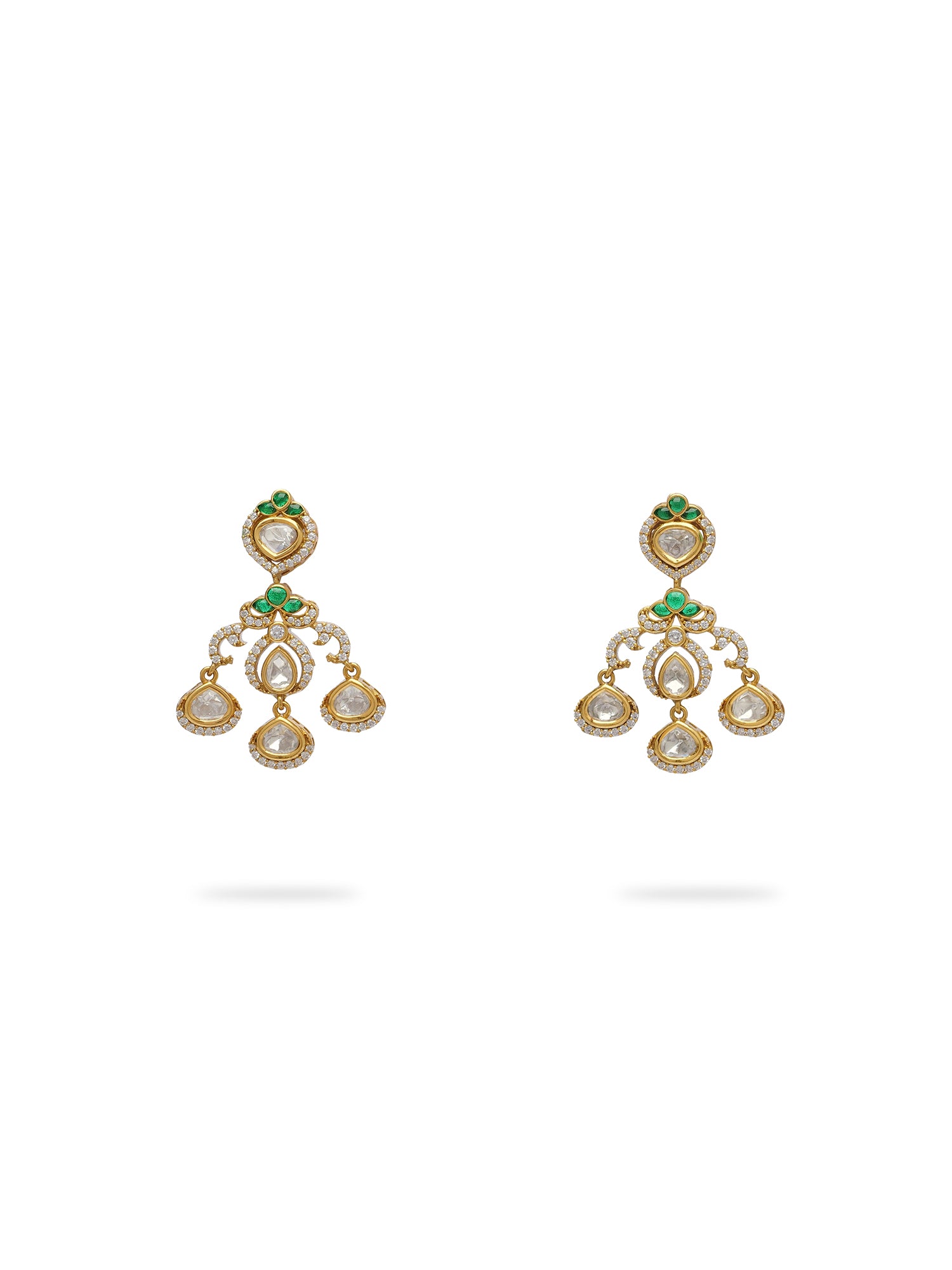 Anmol Kundan Necklace Set in Green