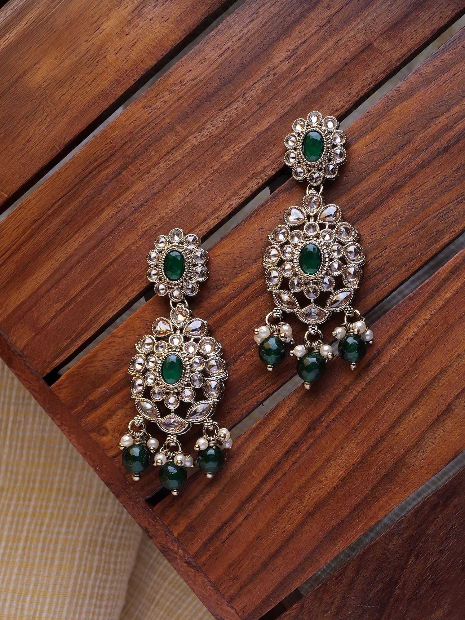 Anvika Earrings in Green