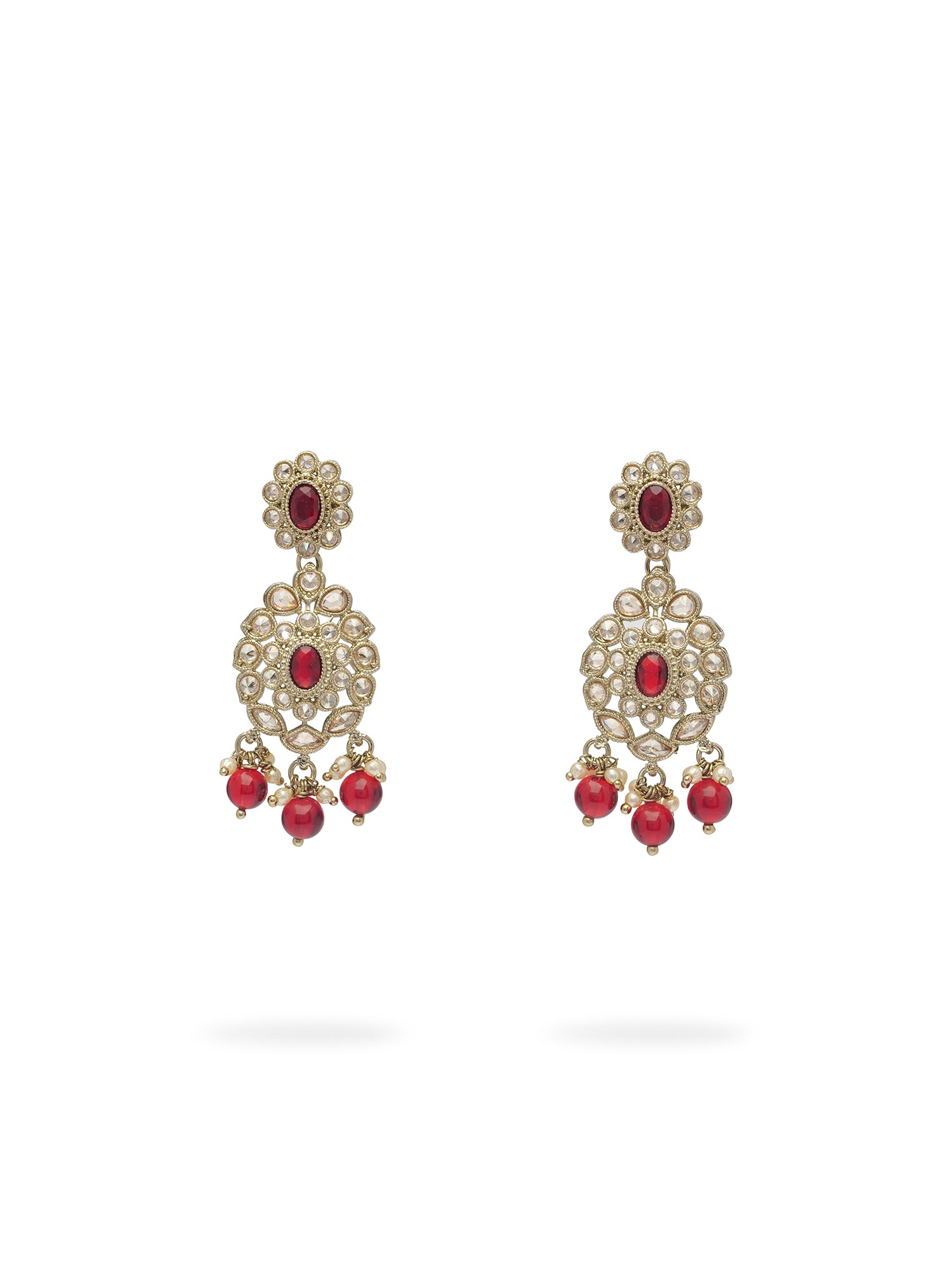 Anvika Earrings in Maroon