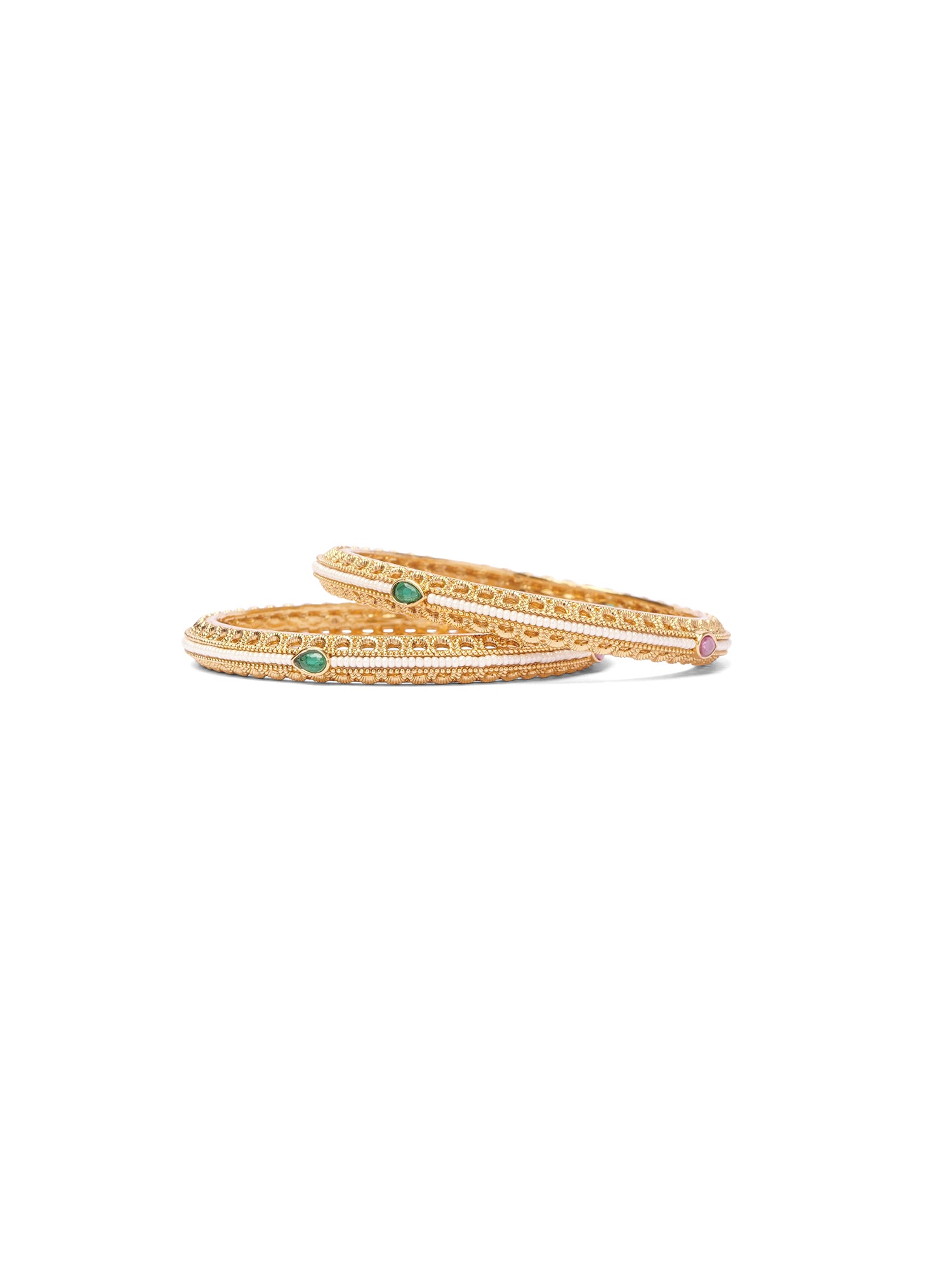 Apsara Classic Bangles in Pearl and Multi