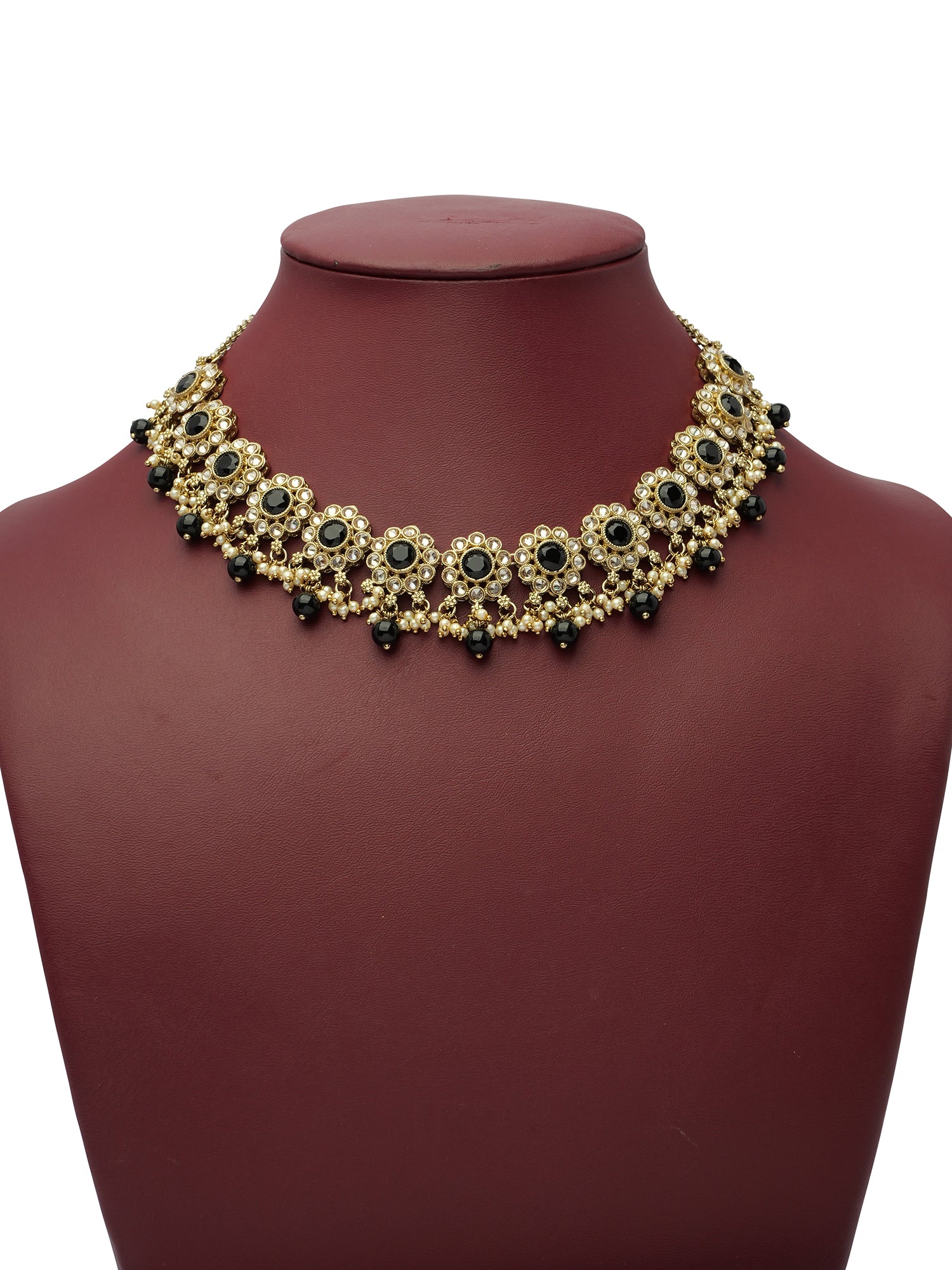 Arana Necklace Set in Black