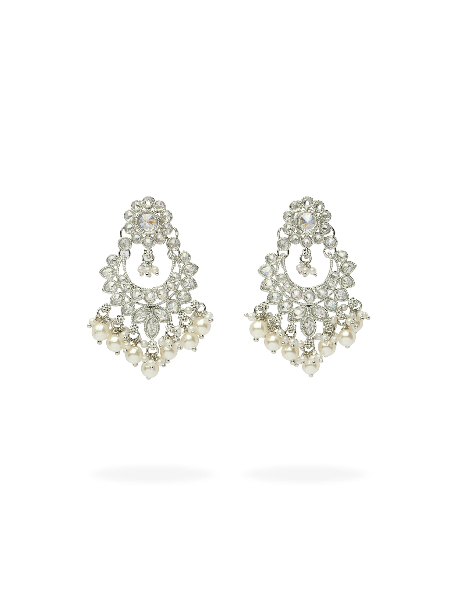 Arana Necklace Set in Rhodium