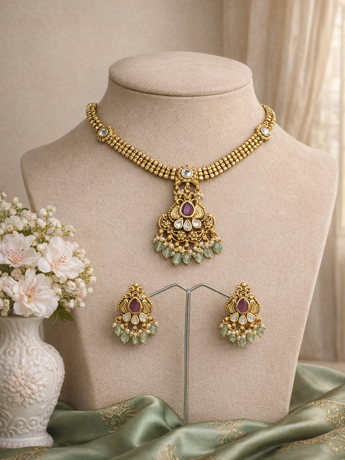 Archana Classic Necklace Set in Multi