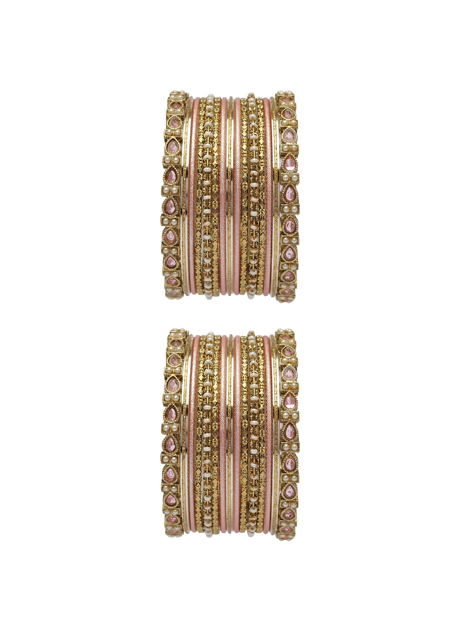 Arisha Bangle Set in Light Pink