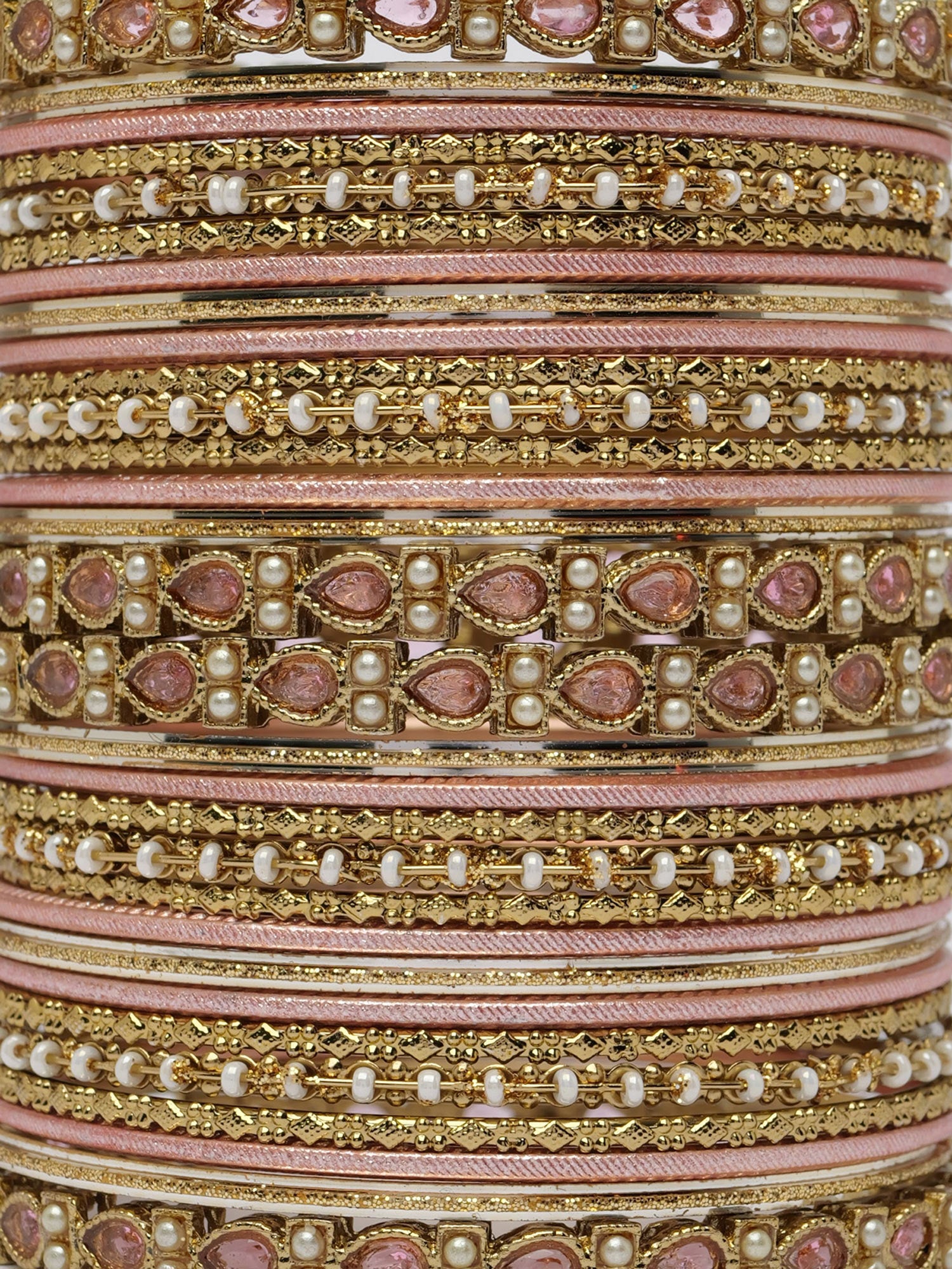 Arisha Bangle Set in Light Pink