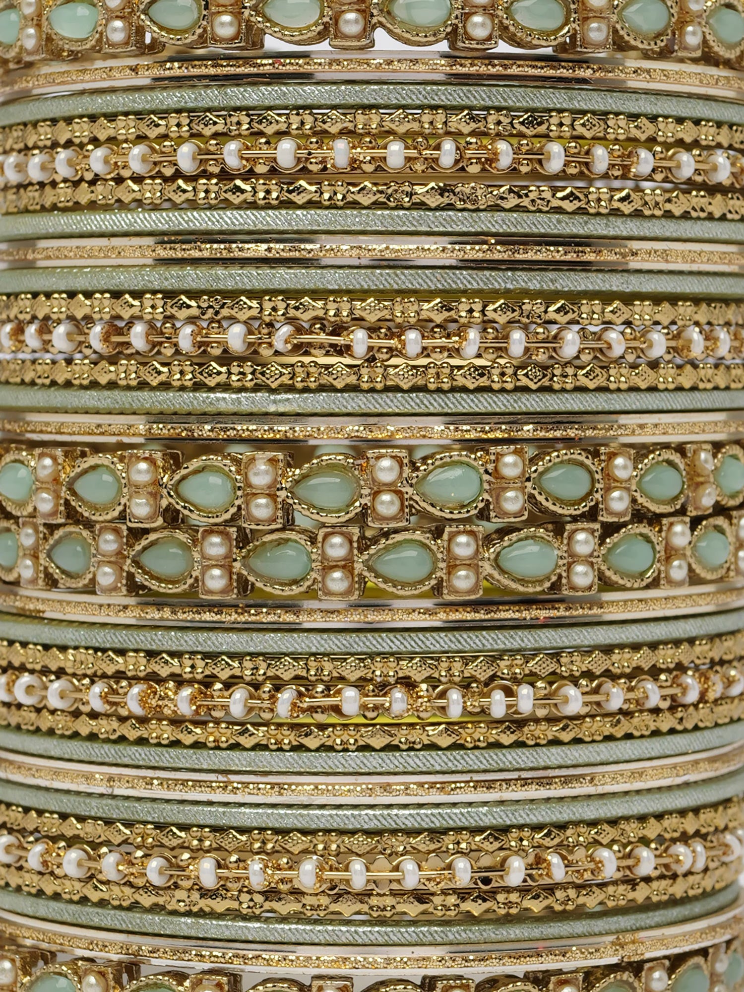 Arisha Bangle Set in Mint