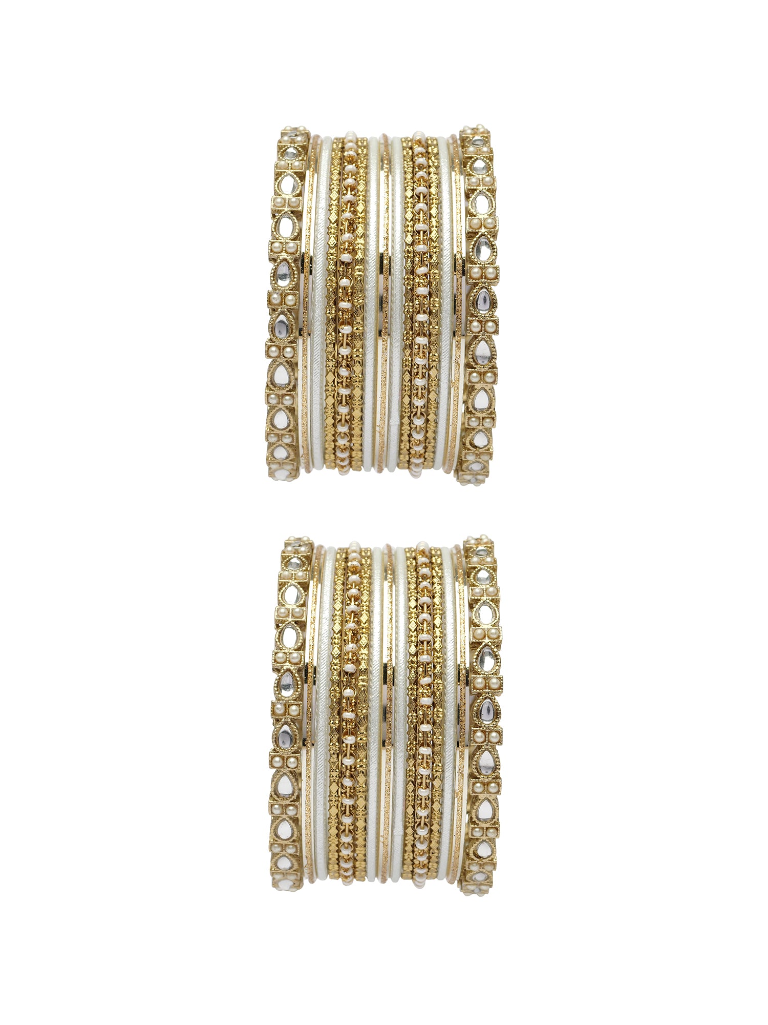 Arisha Bangle Set in White