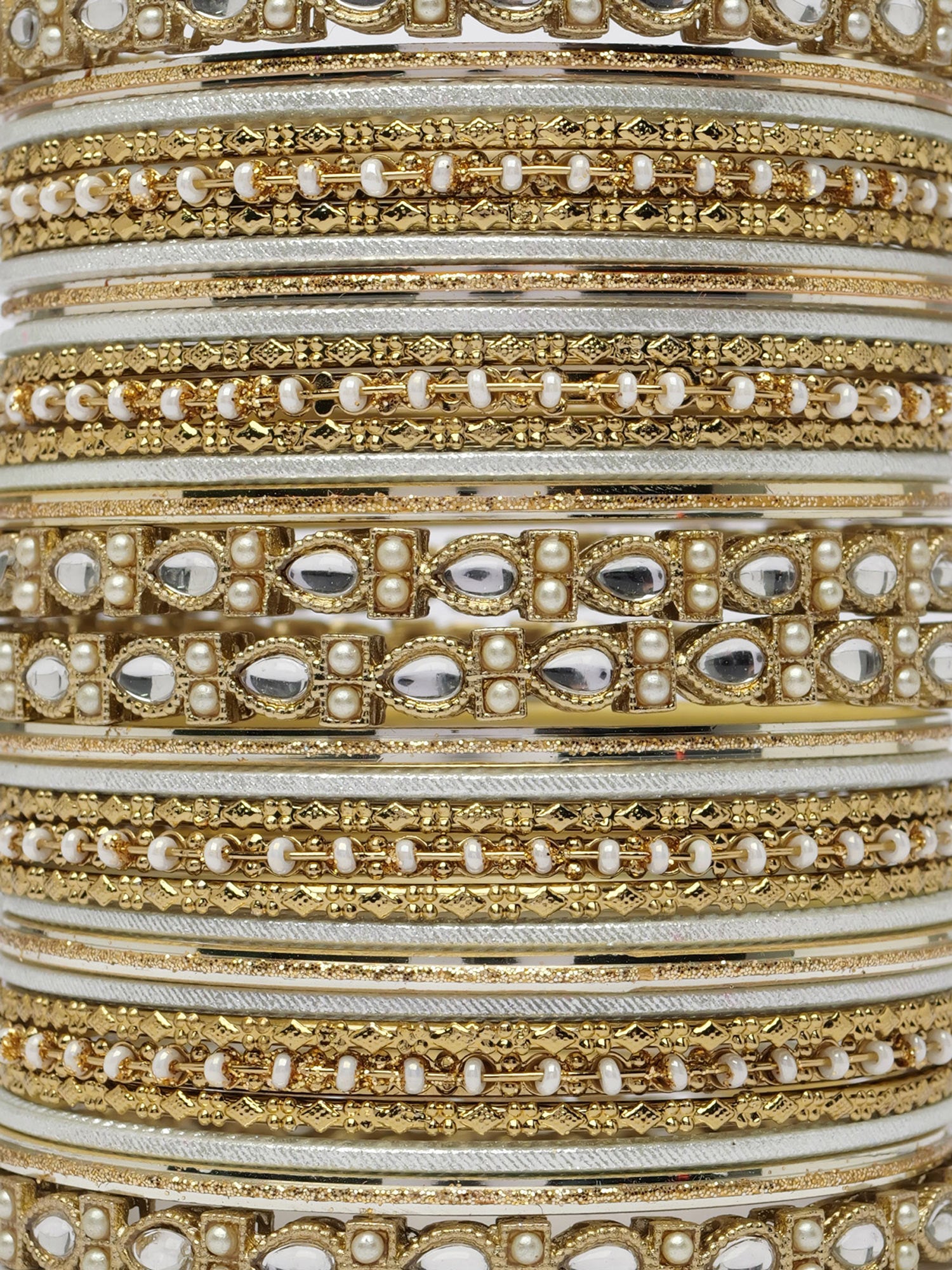 Arisha Bangle Set in White