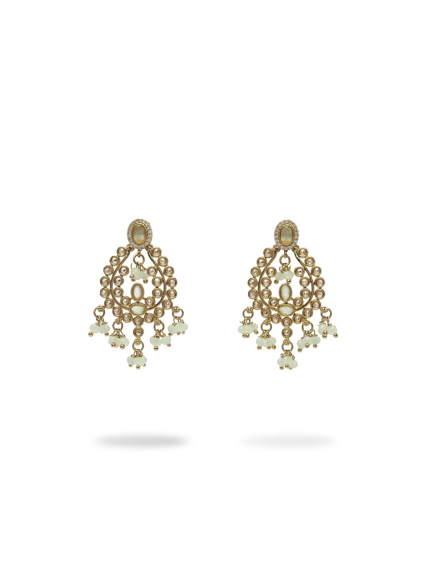 Ariya Necklace Set in Mint and Antique Gold