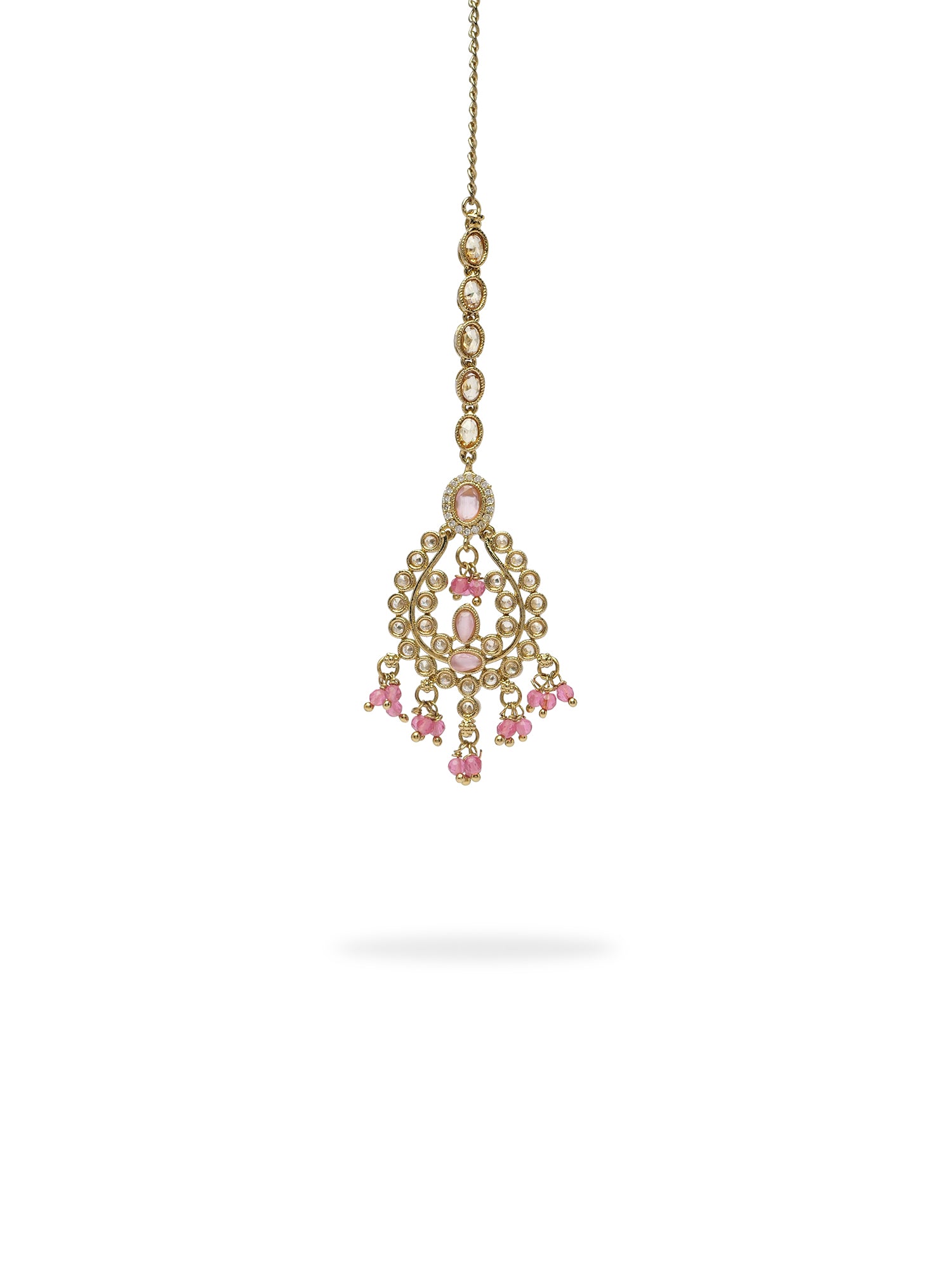 Ariya Necklace Set in Pink and Antique Gold