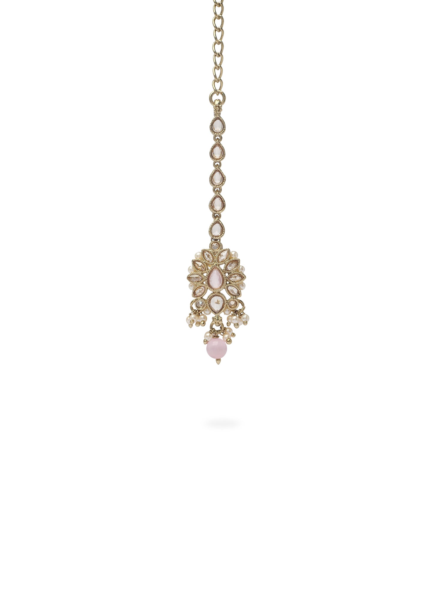 Arohi Maang Tikka in Light Pink