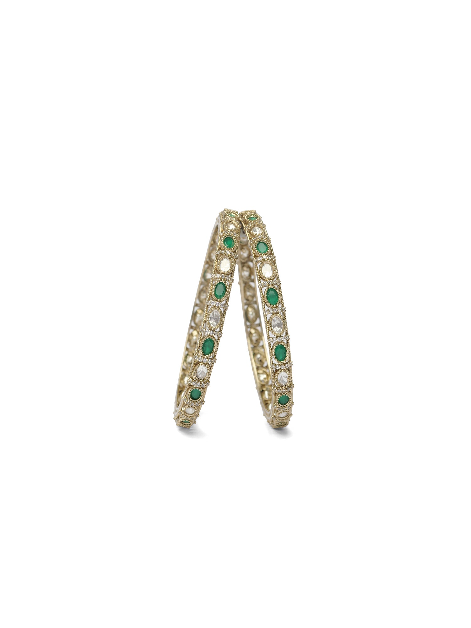 Arzina Kada Bangles in Green