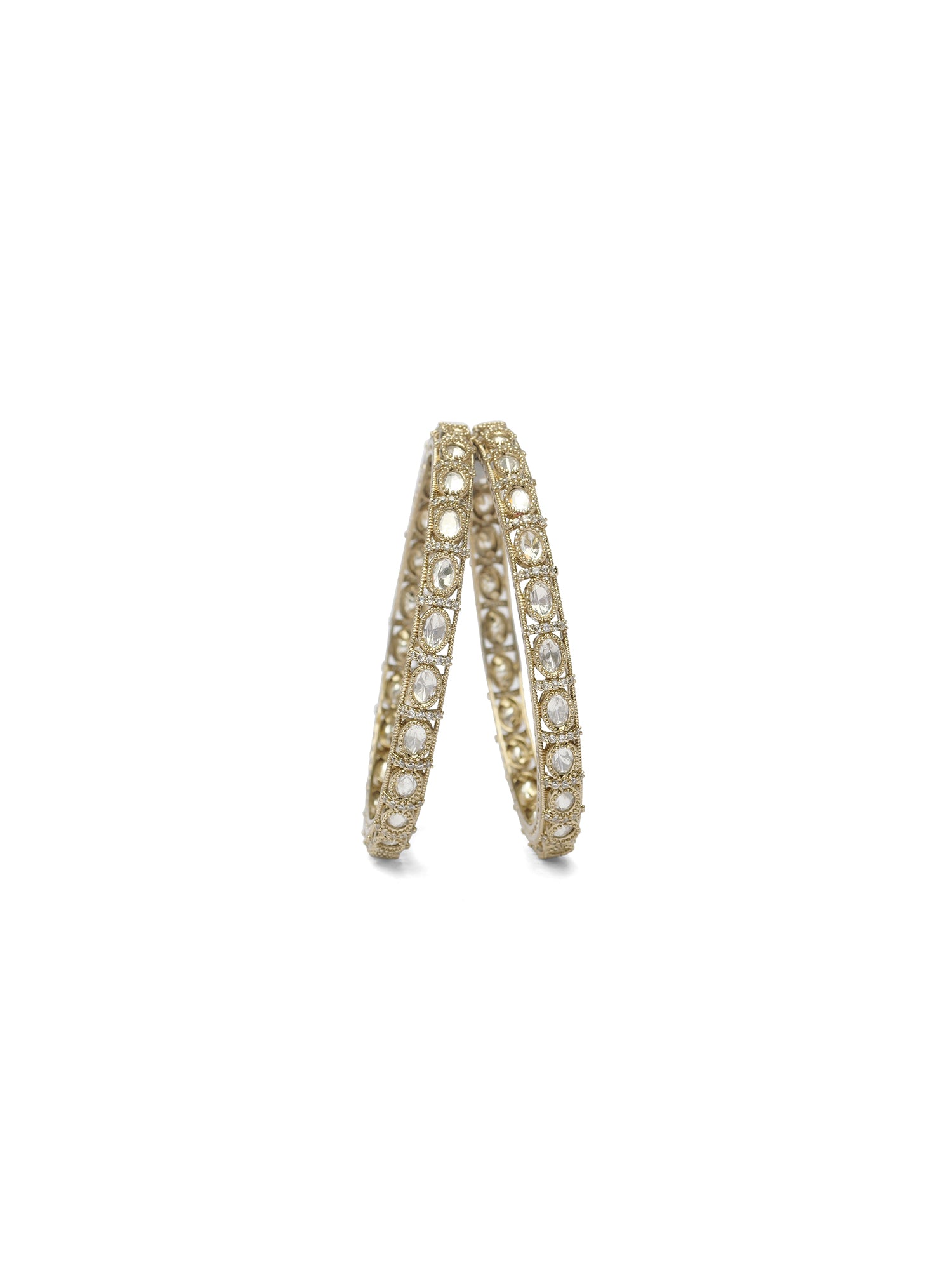 Arzina Kada Bangles in White