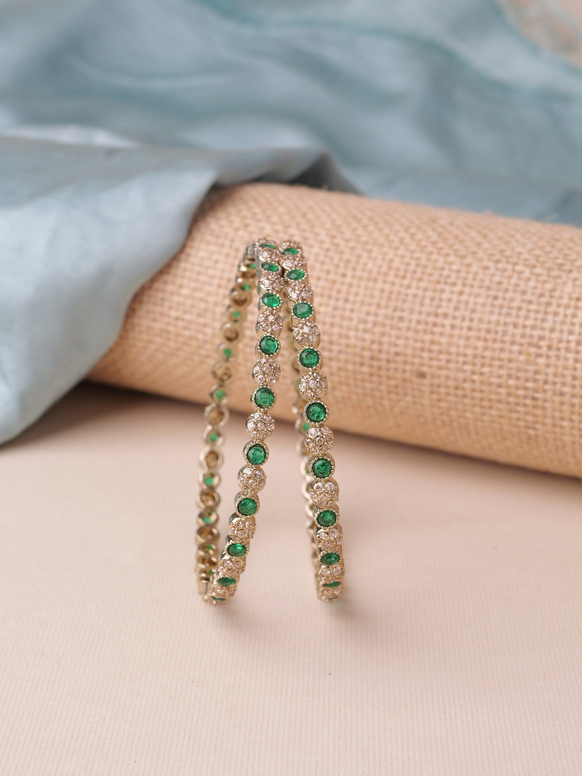 Ashna Kada Bangles in Green