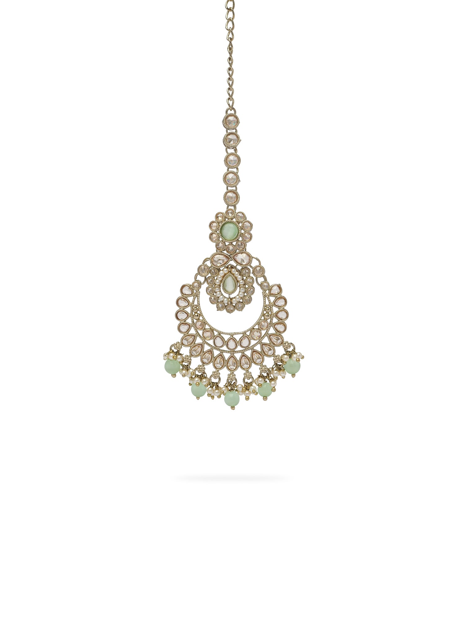 Avira Pearl Necklace Set in Mint
