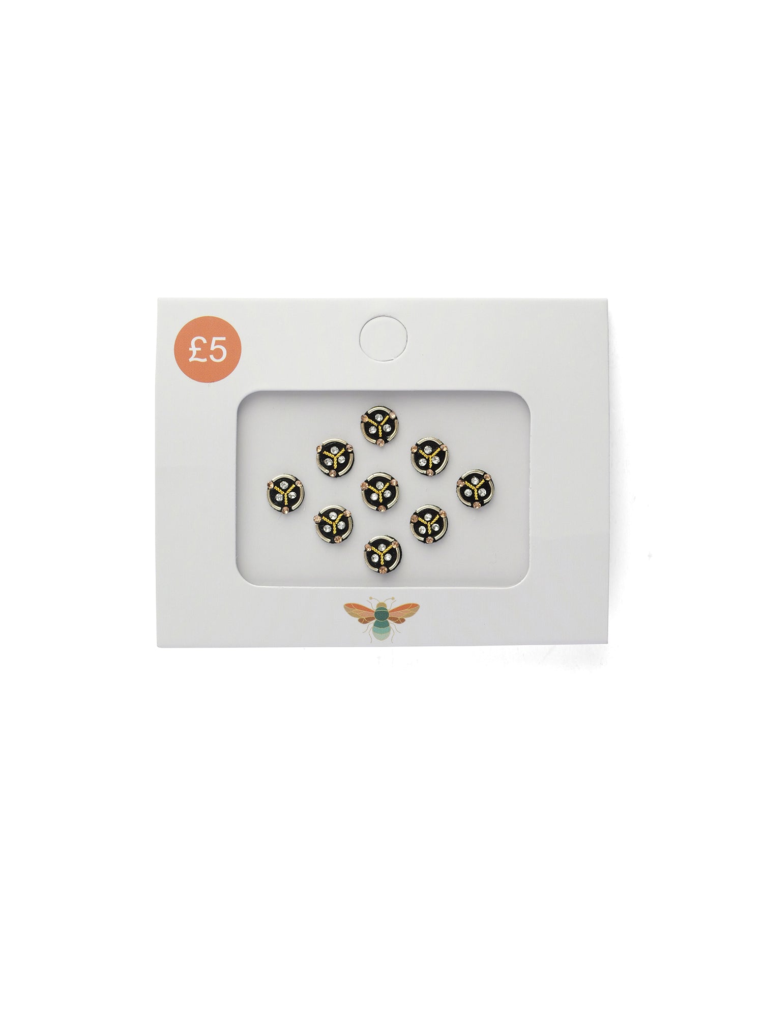 Avisha Black Round Bindis