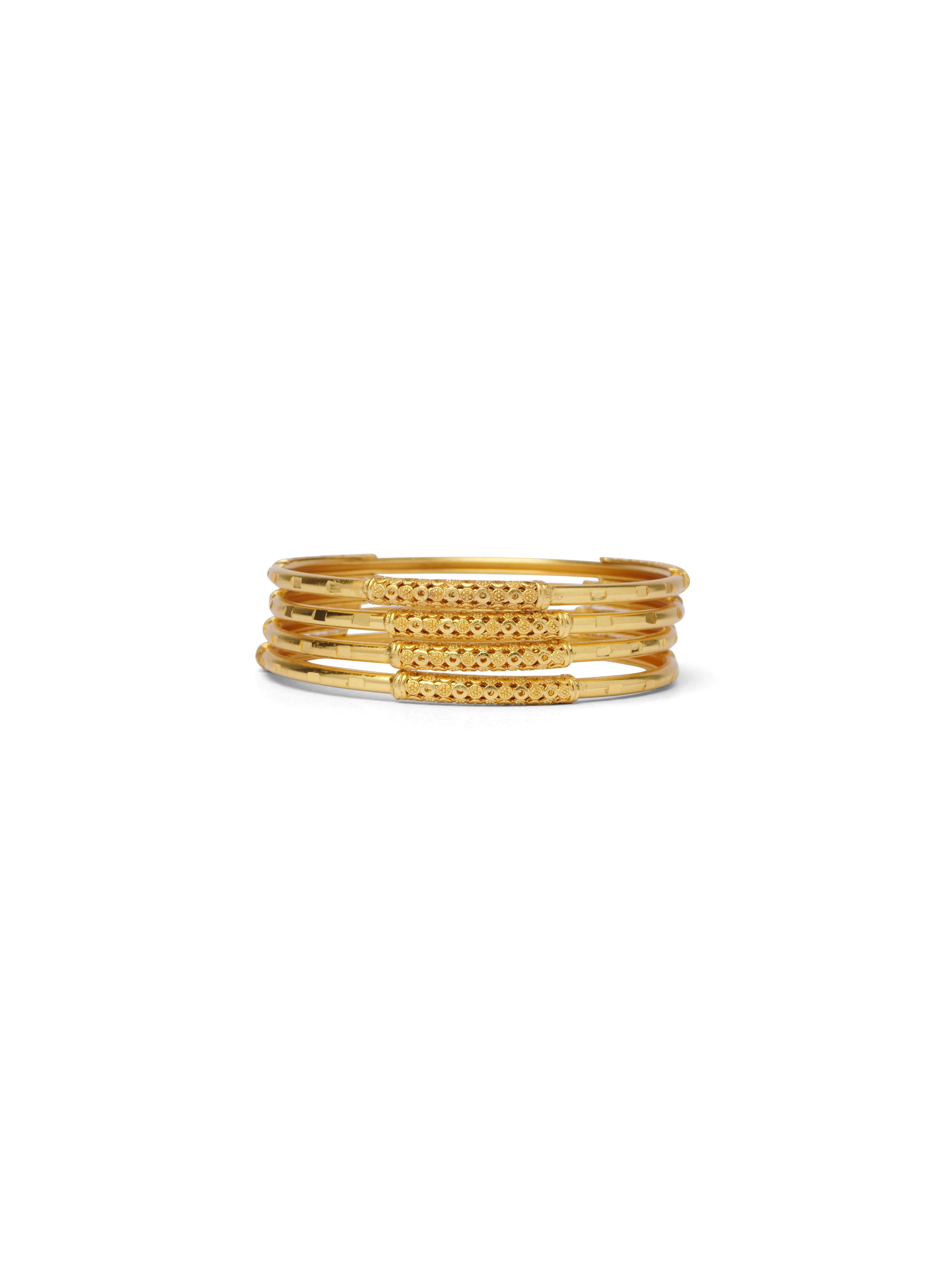 Avni Set of 4 Classic Gold Bangles