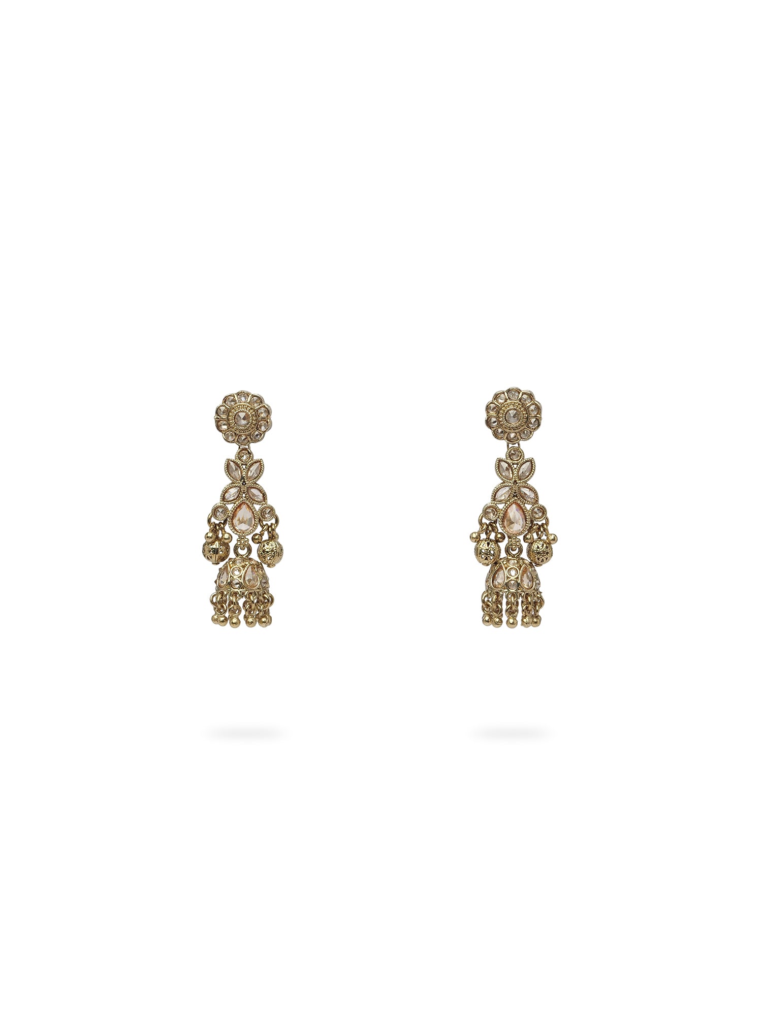 Ayushi Jhumka Earrings in Antique Gold