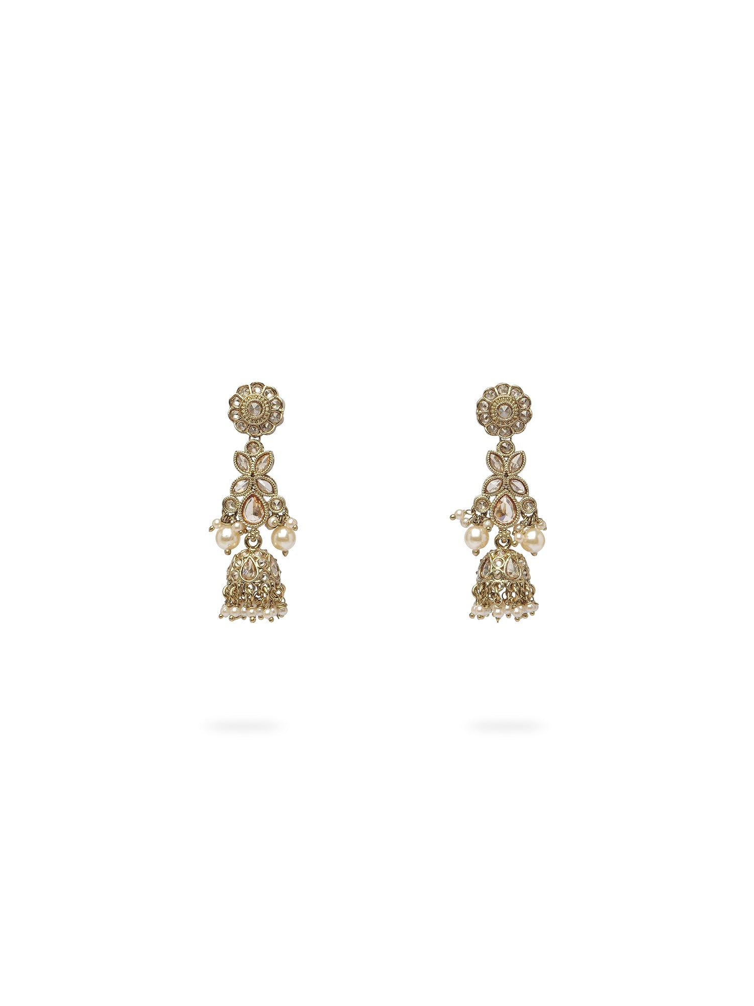 Ayushi Jhumka Earrings in Champagne