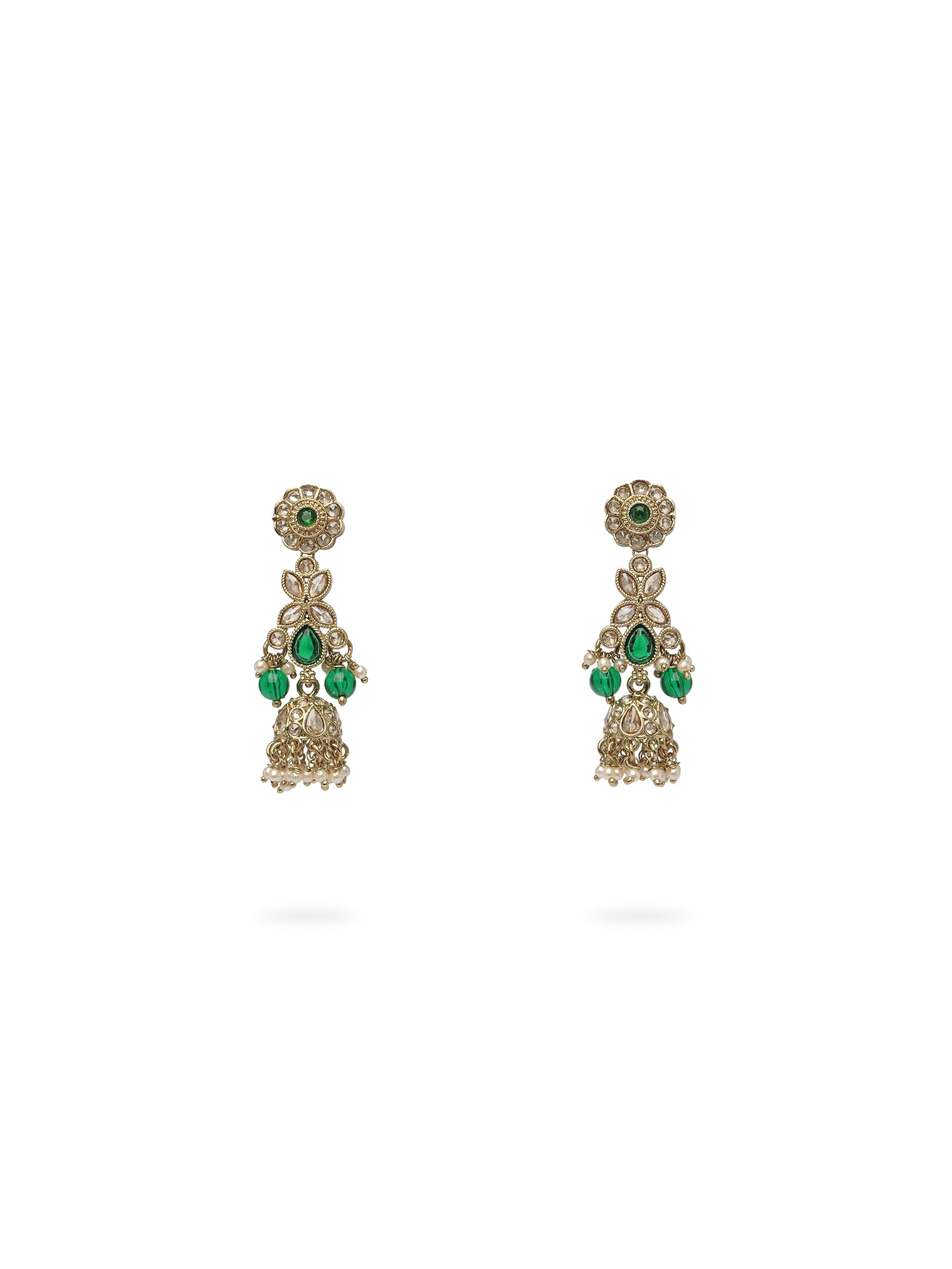 Ayushi Jhumka Earrings in Green
