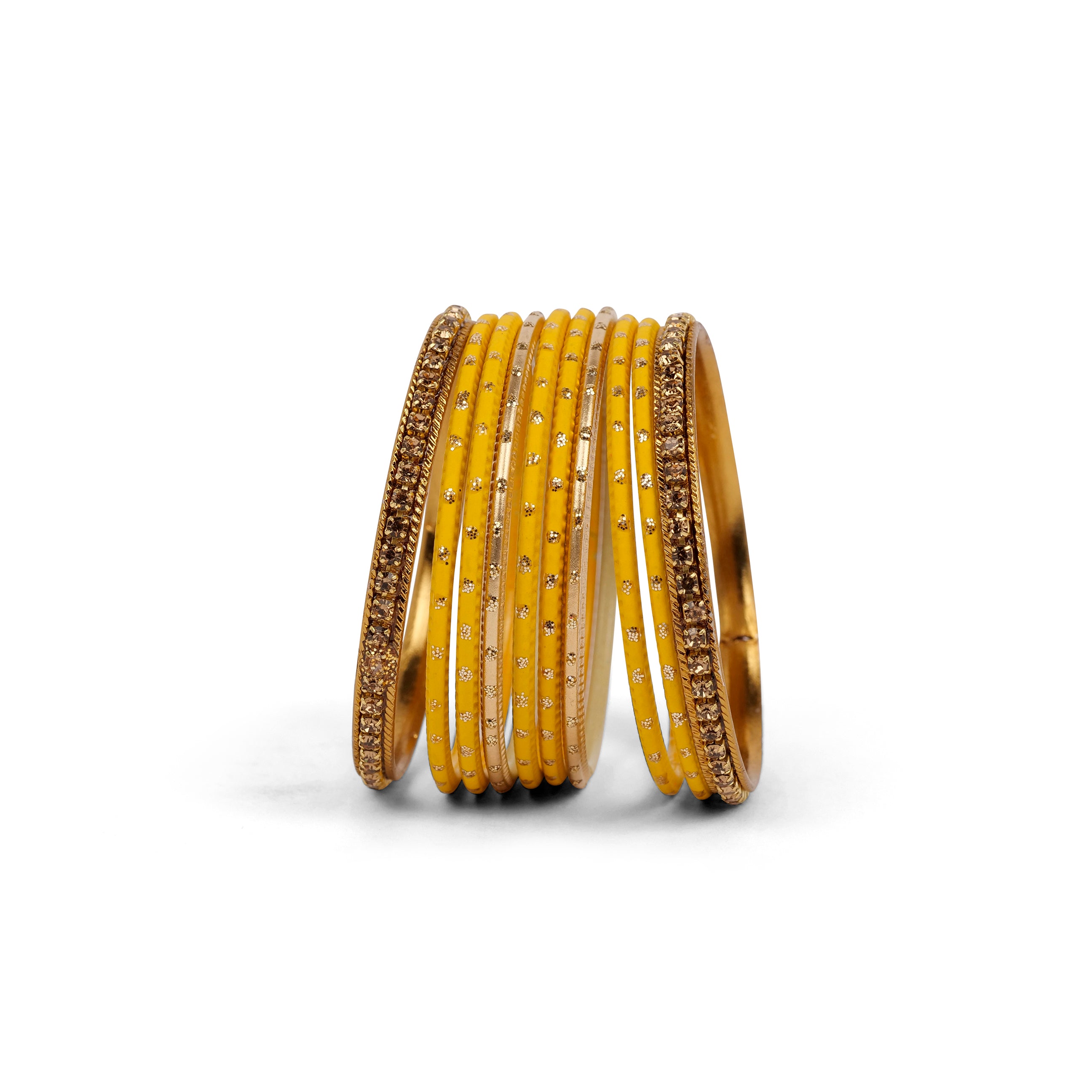 Children's Bangle Set in Yellow and Antique Gold