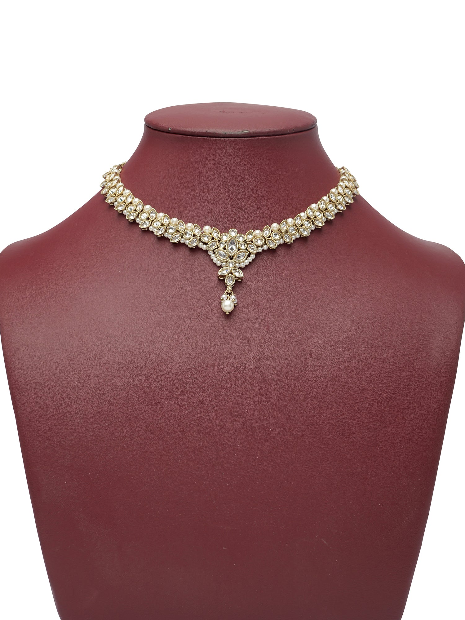 Bhavini Necklace Set in White