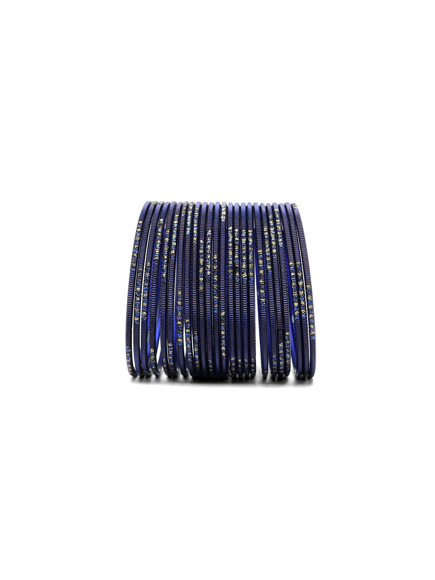 Black Glitter Etched Bangles