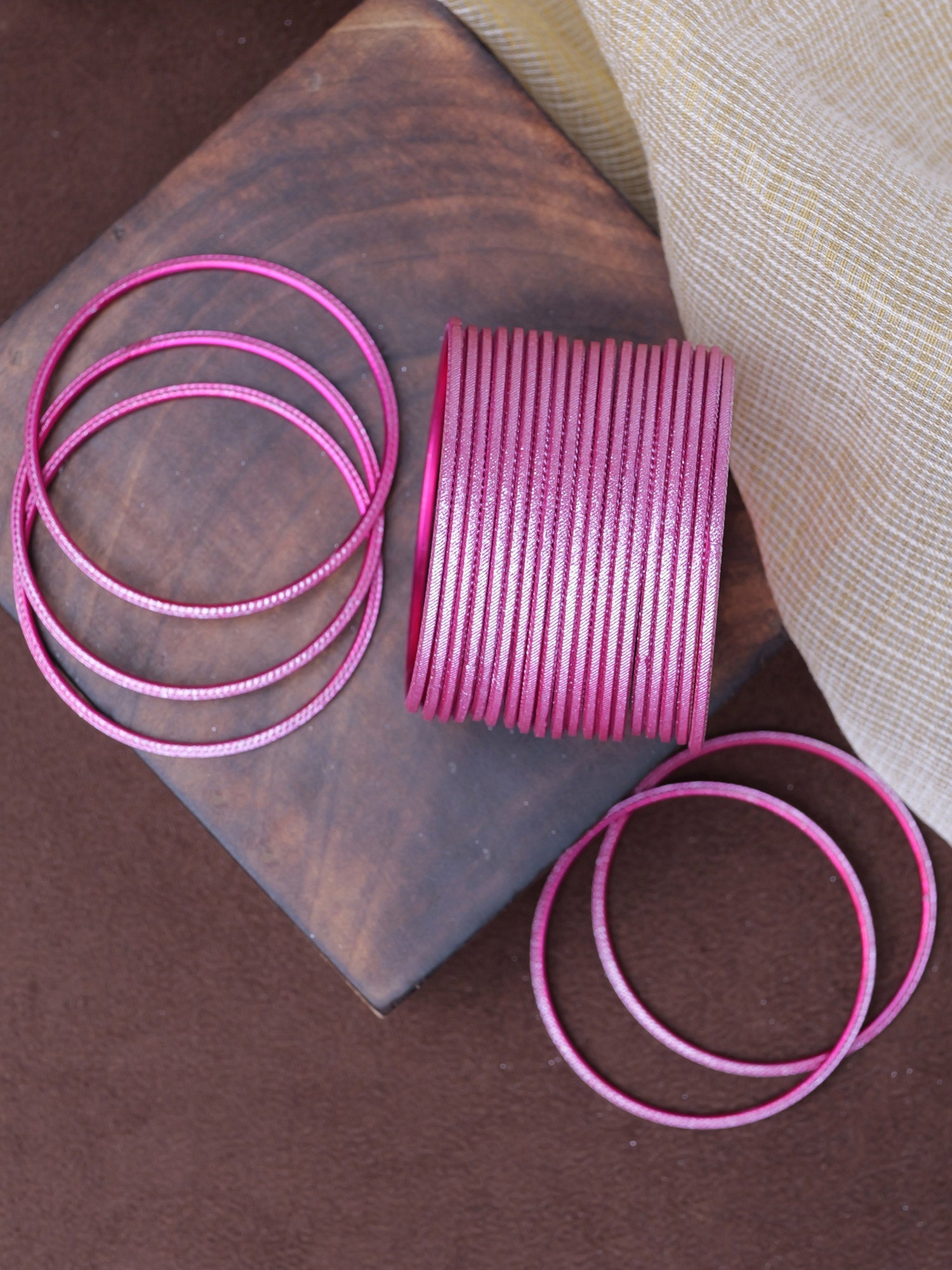 Blush Pink Shimmer Bangles