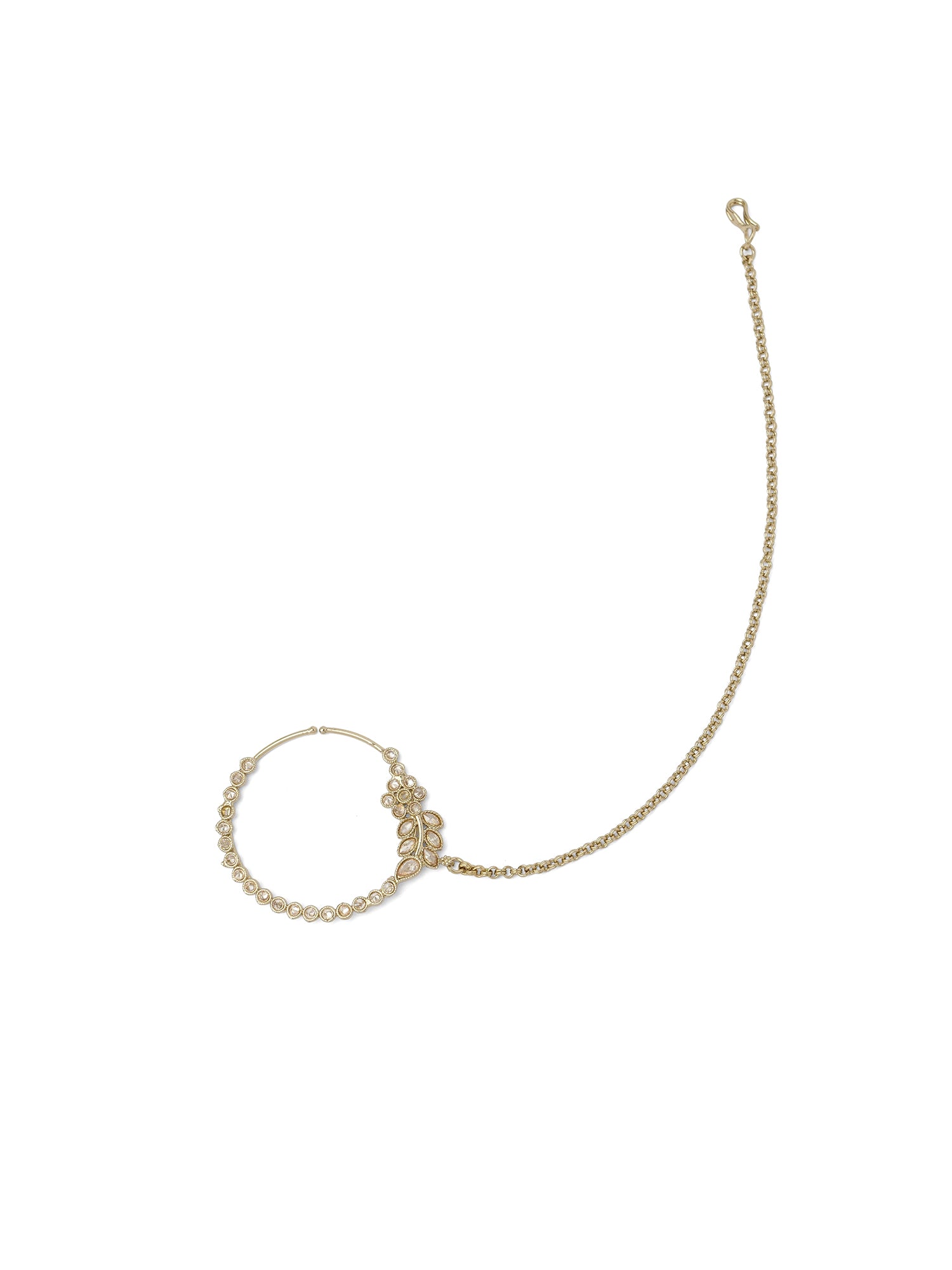Bridal Crystal Nose Ring in Champagne
