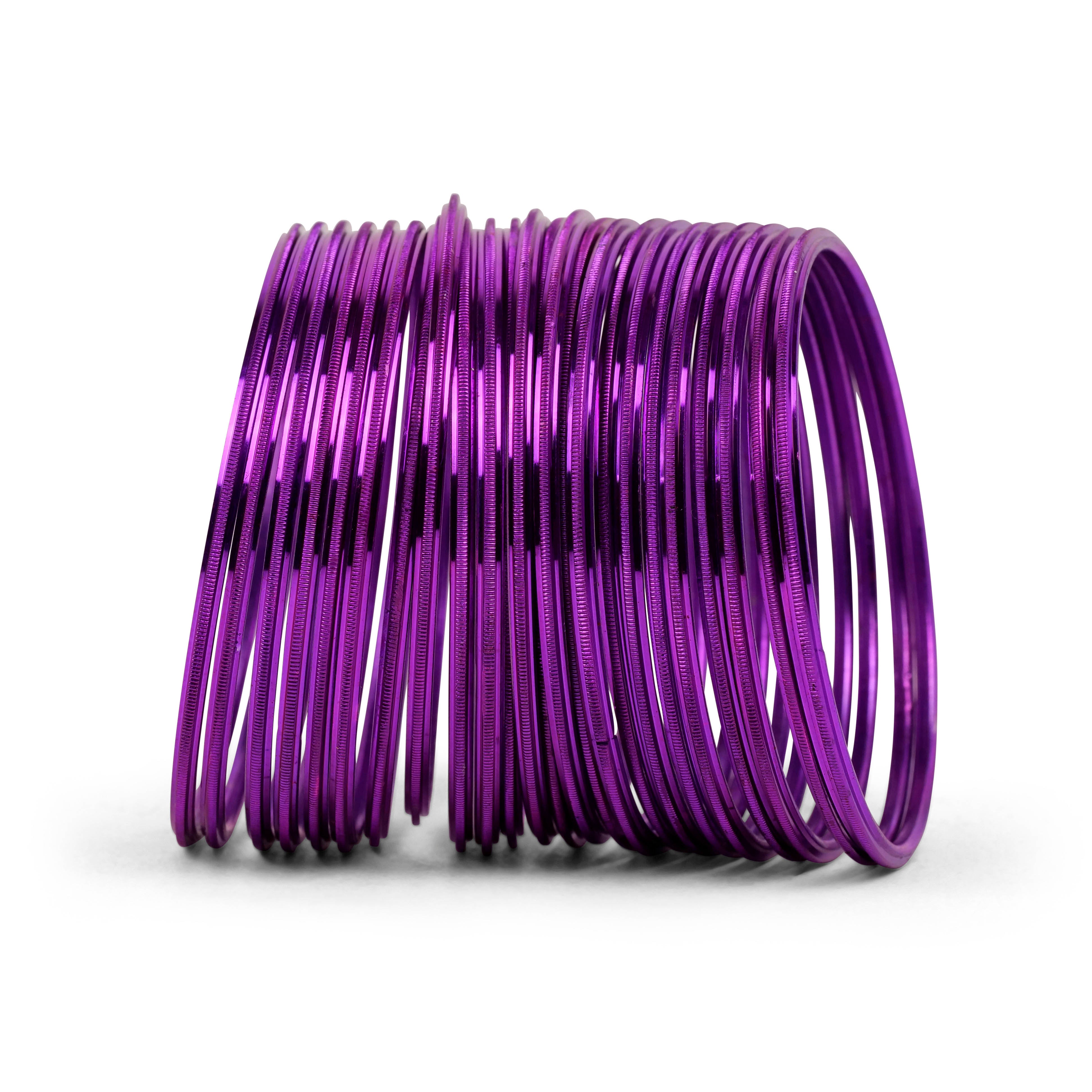 Purple Textured Bangles