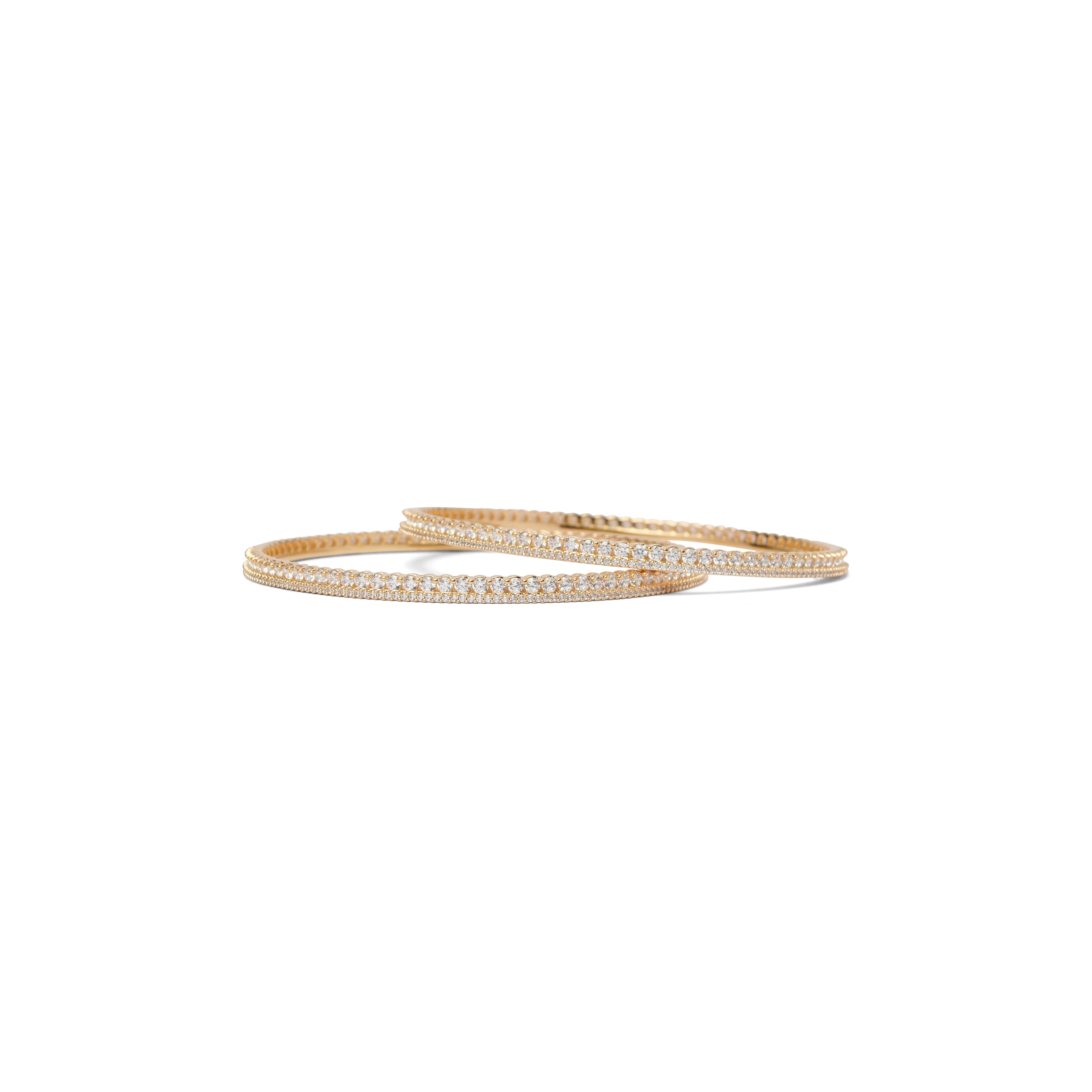 Camille Cubic Zirconia Bangles in White