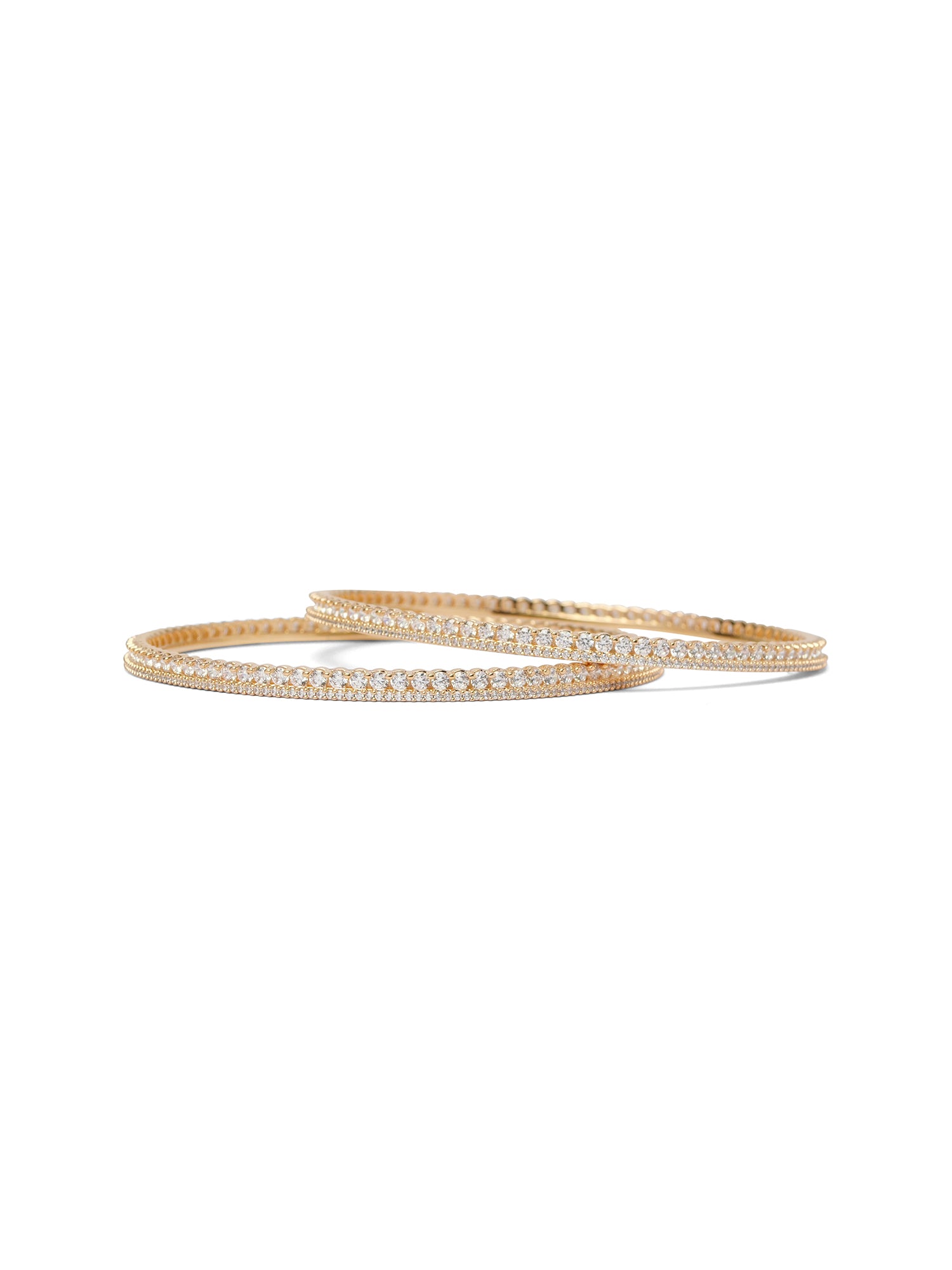 Camille Cubic Zirconia Bangles in White