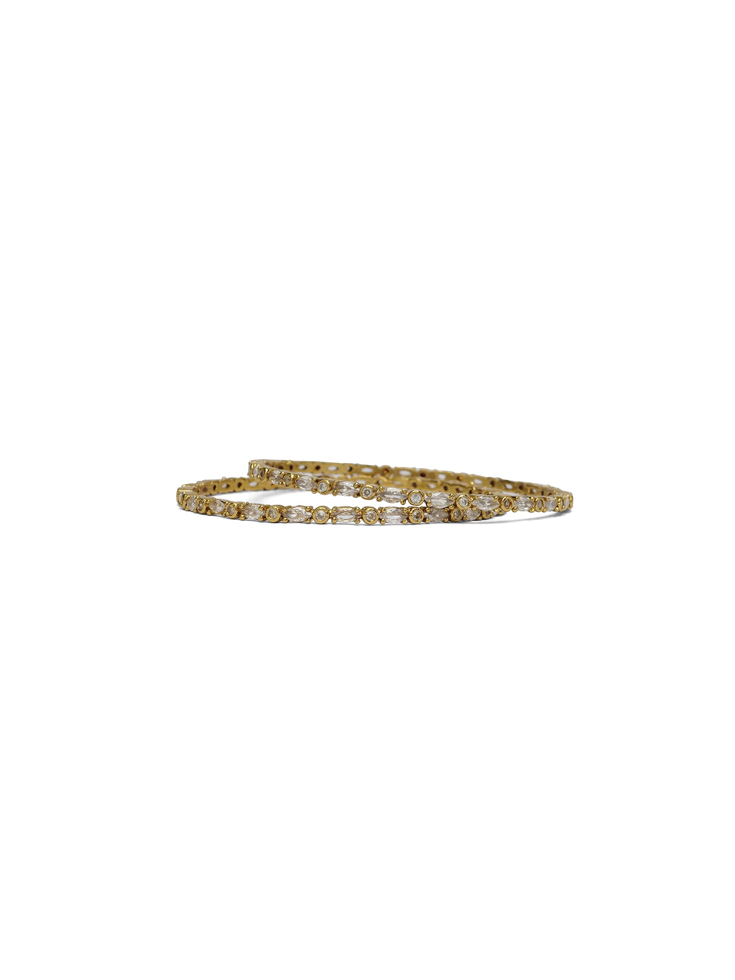 Celina Cubic Zirconia Bangles in White
