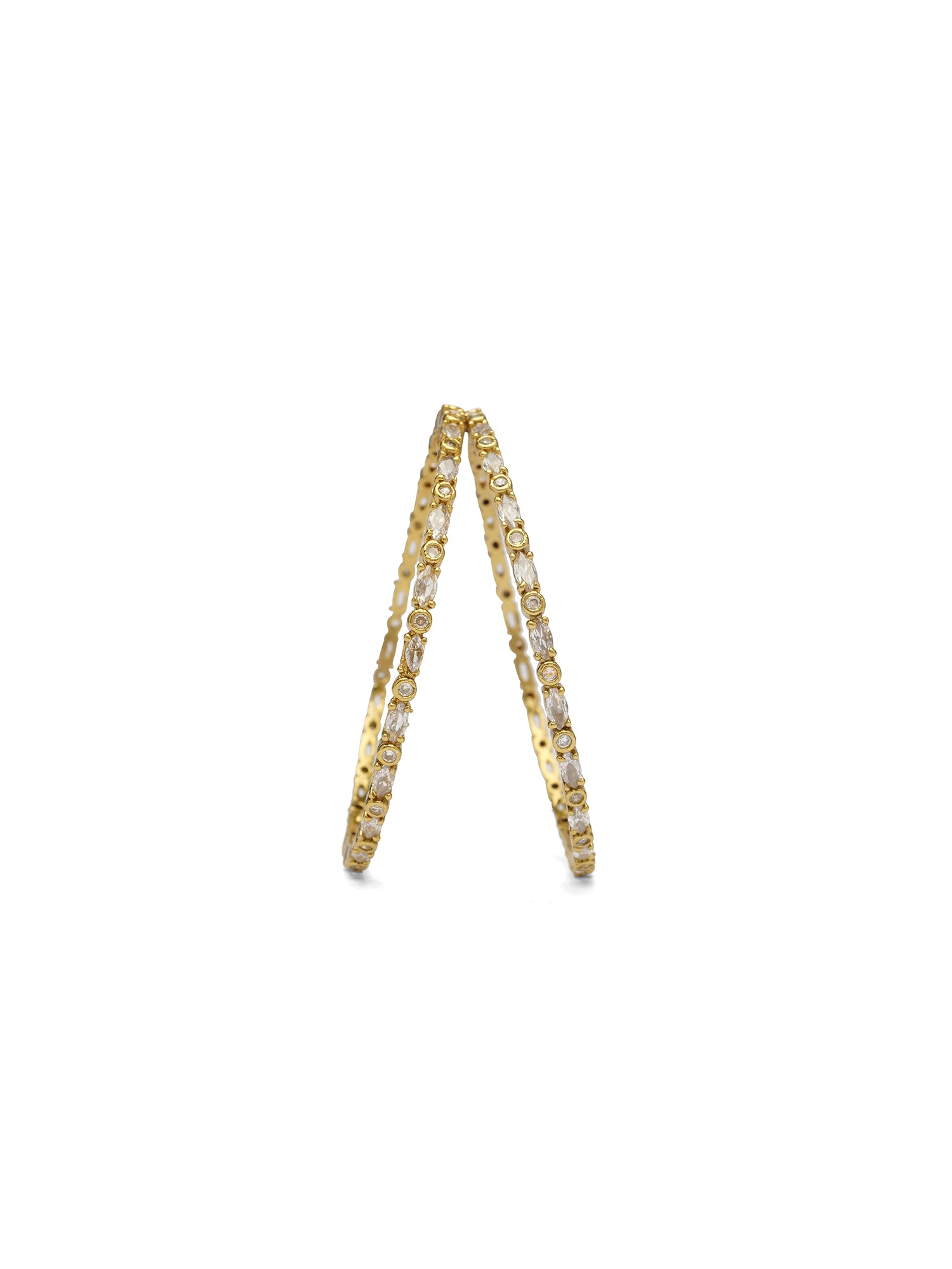 Celina Cubic Zirconia Bangles in White