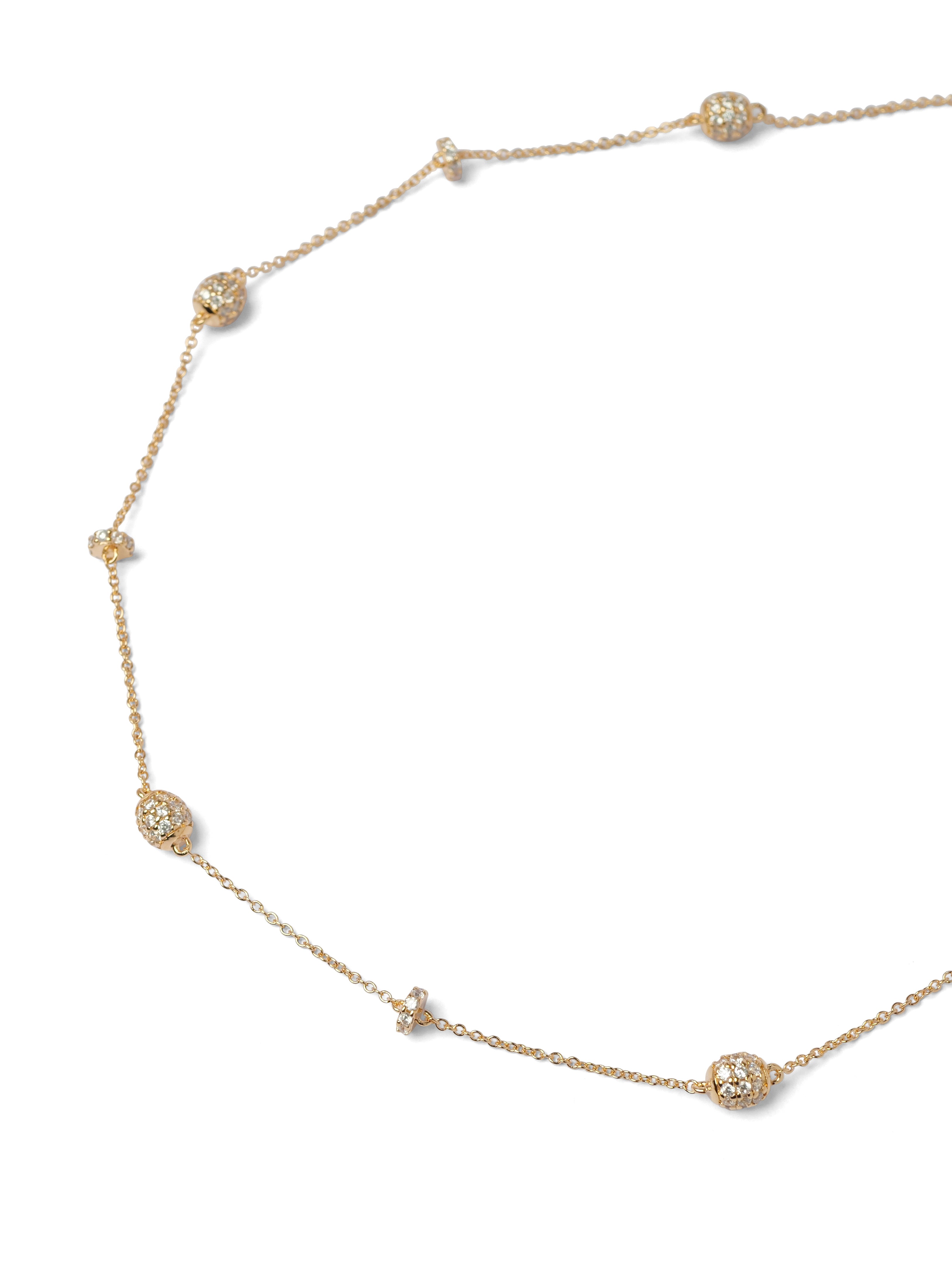 Charm Cubic Zirconia Necklace in Gold