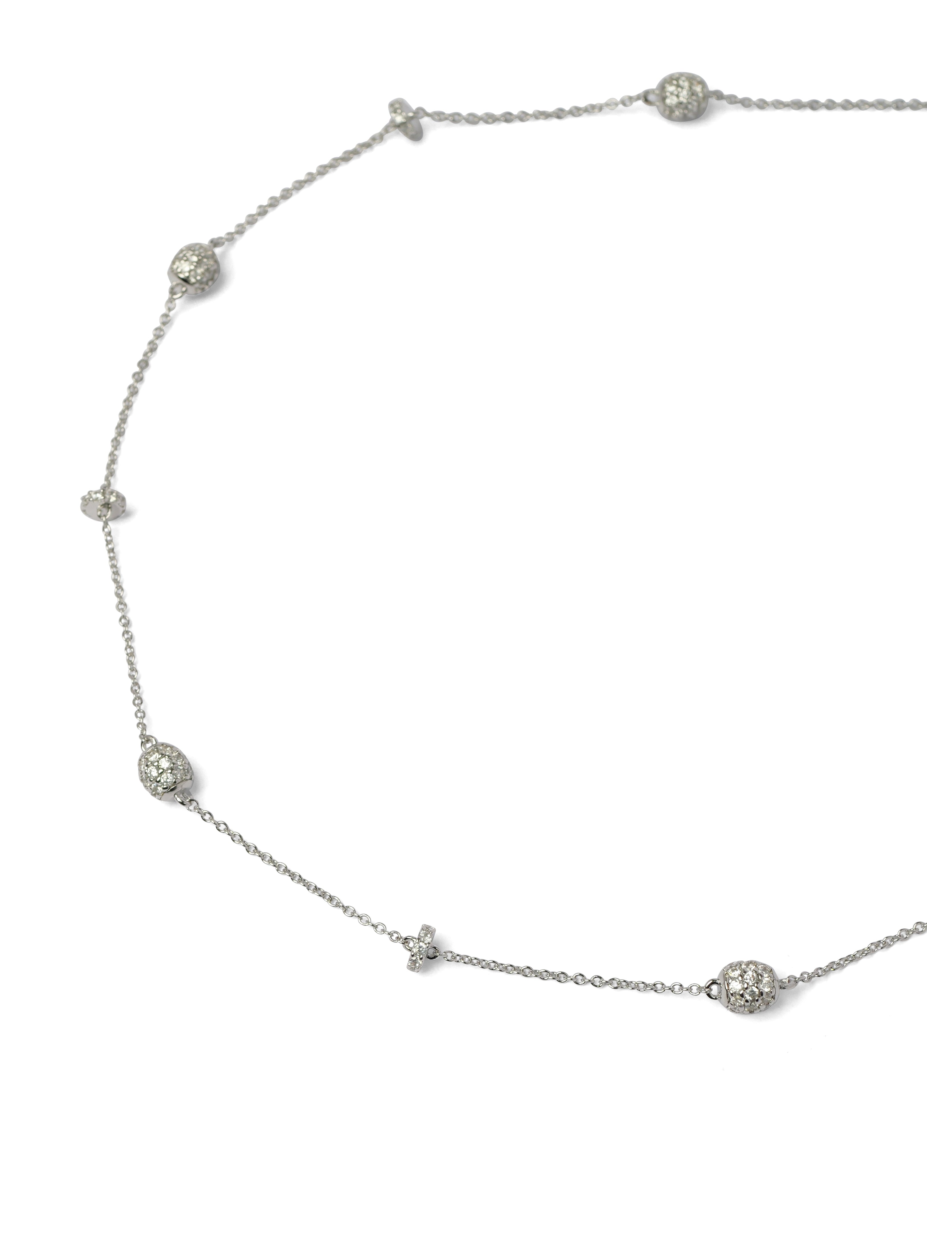 Charm Cubic Zirconia Necklace in Rhodium