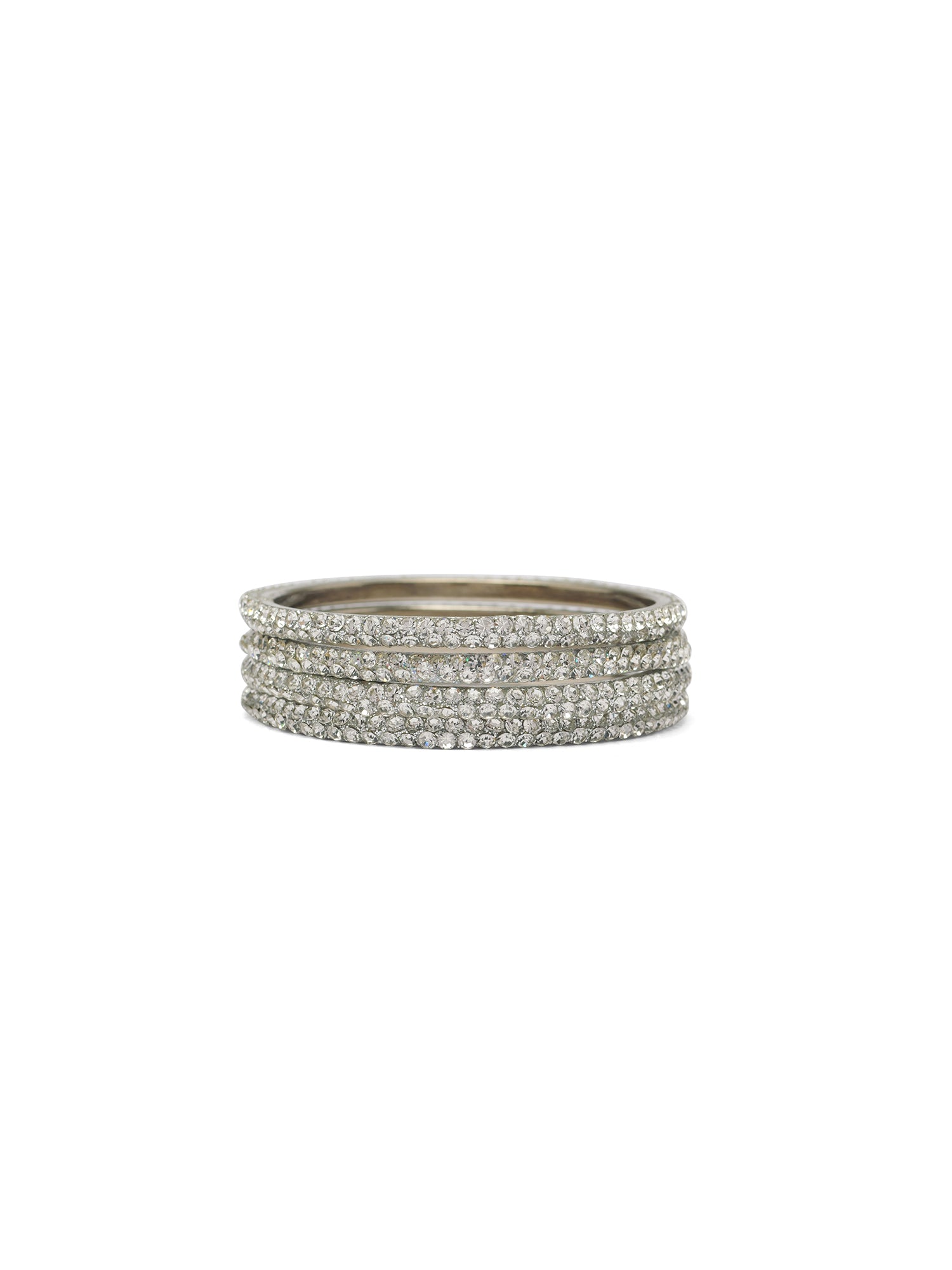 Children’s Diamante Lakh Bangles in Rhodium