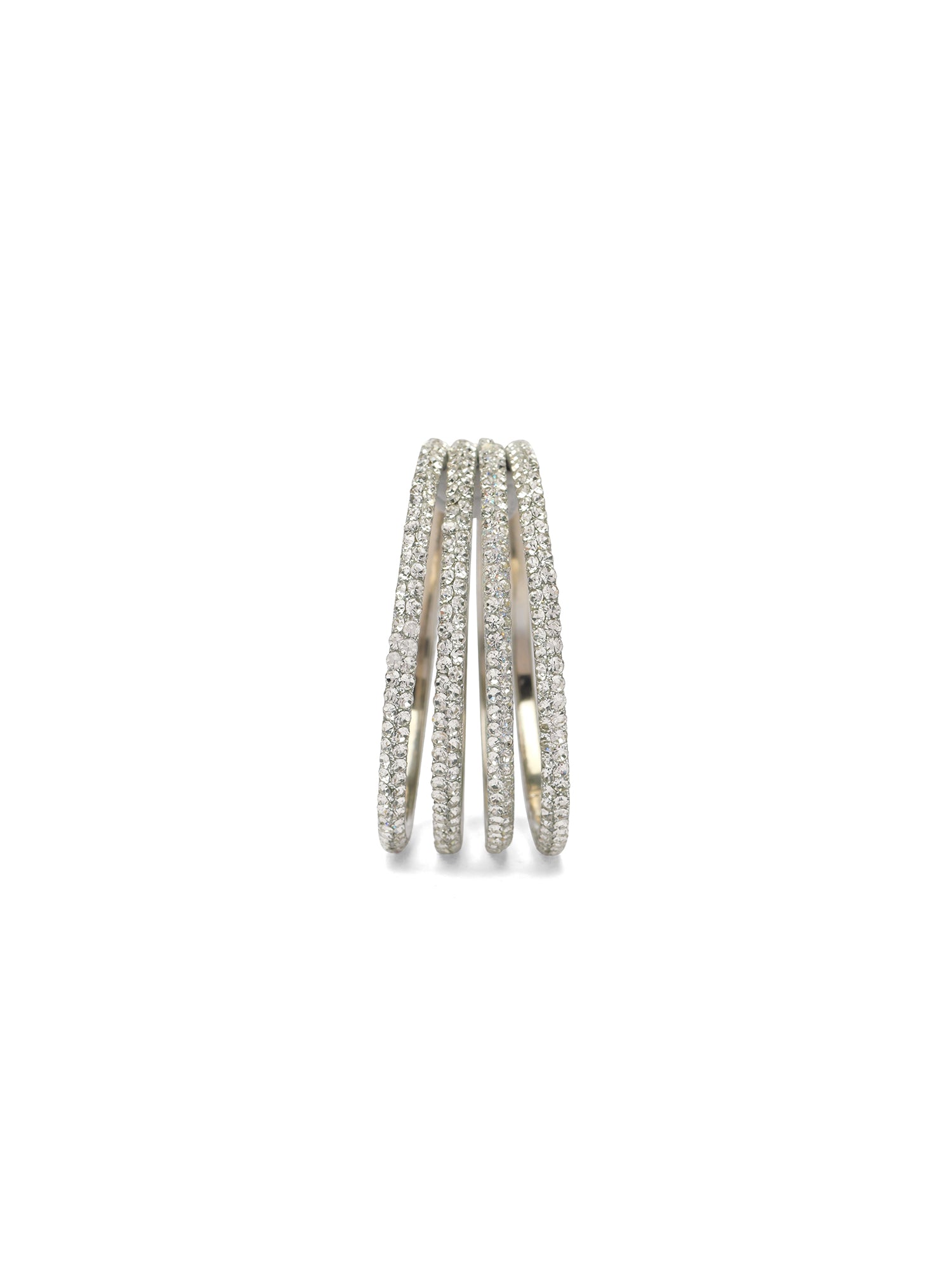 Children’s Diamante Lakh Bangles in Rhodium