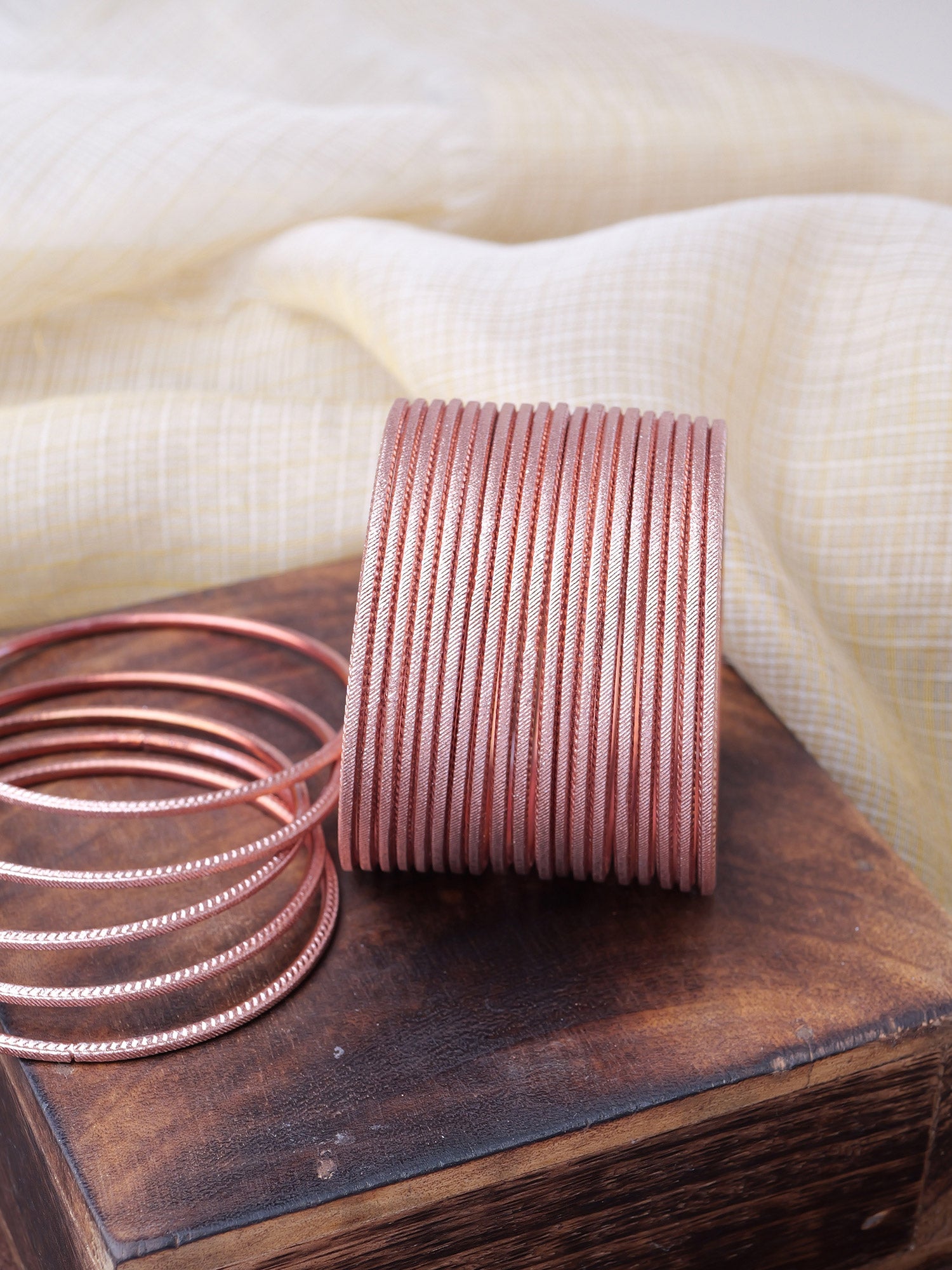 Copper Shimmer Bangles