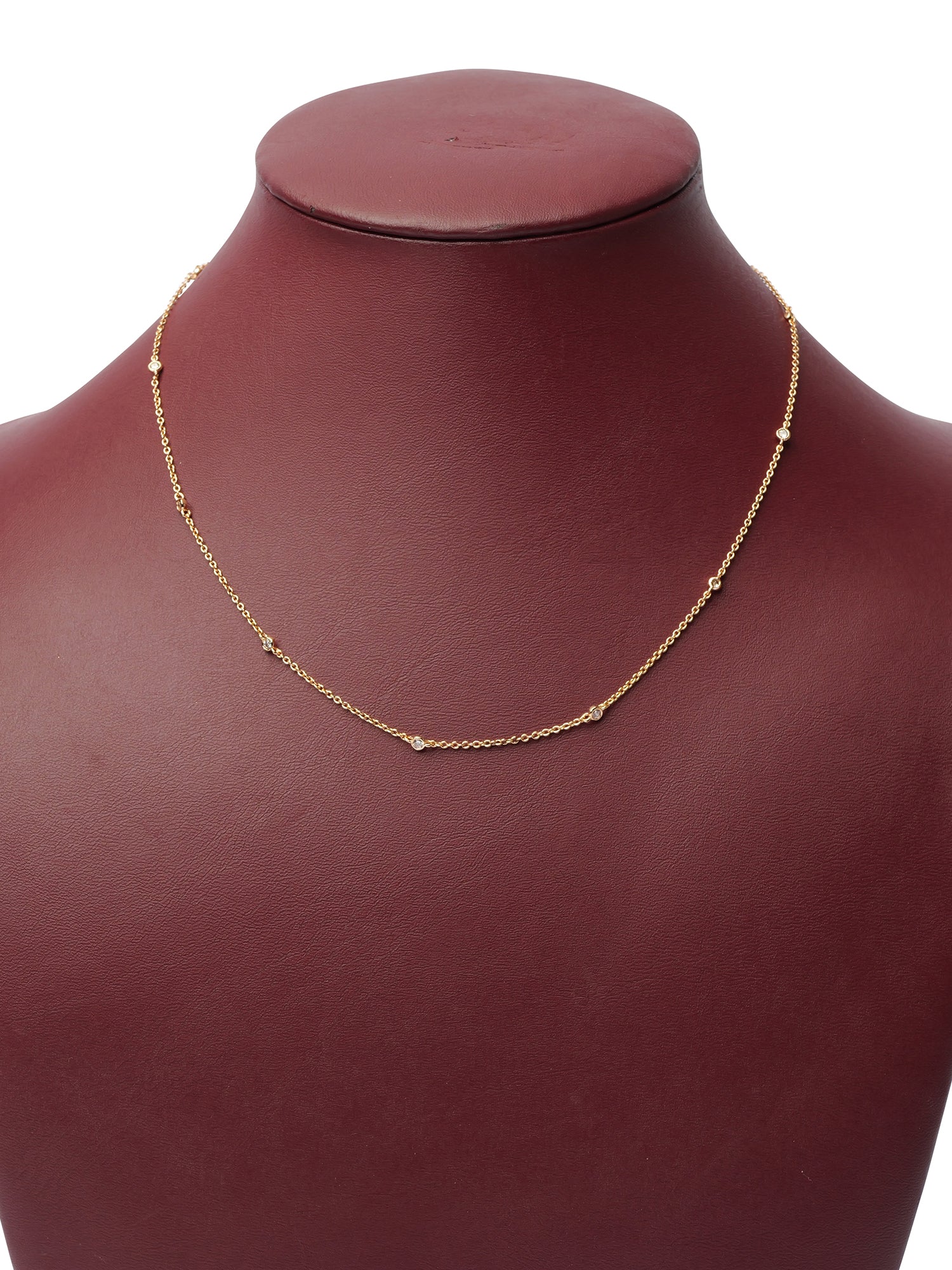 Cubic Zirconia Crystal Chain in Rose Gold