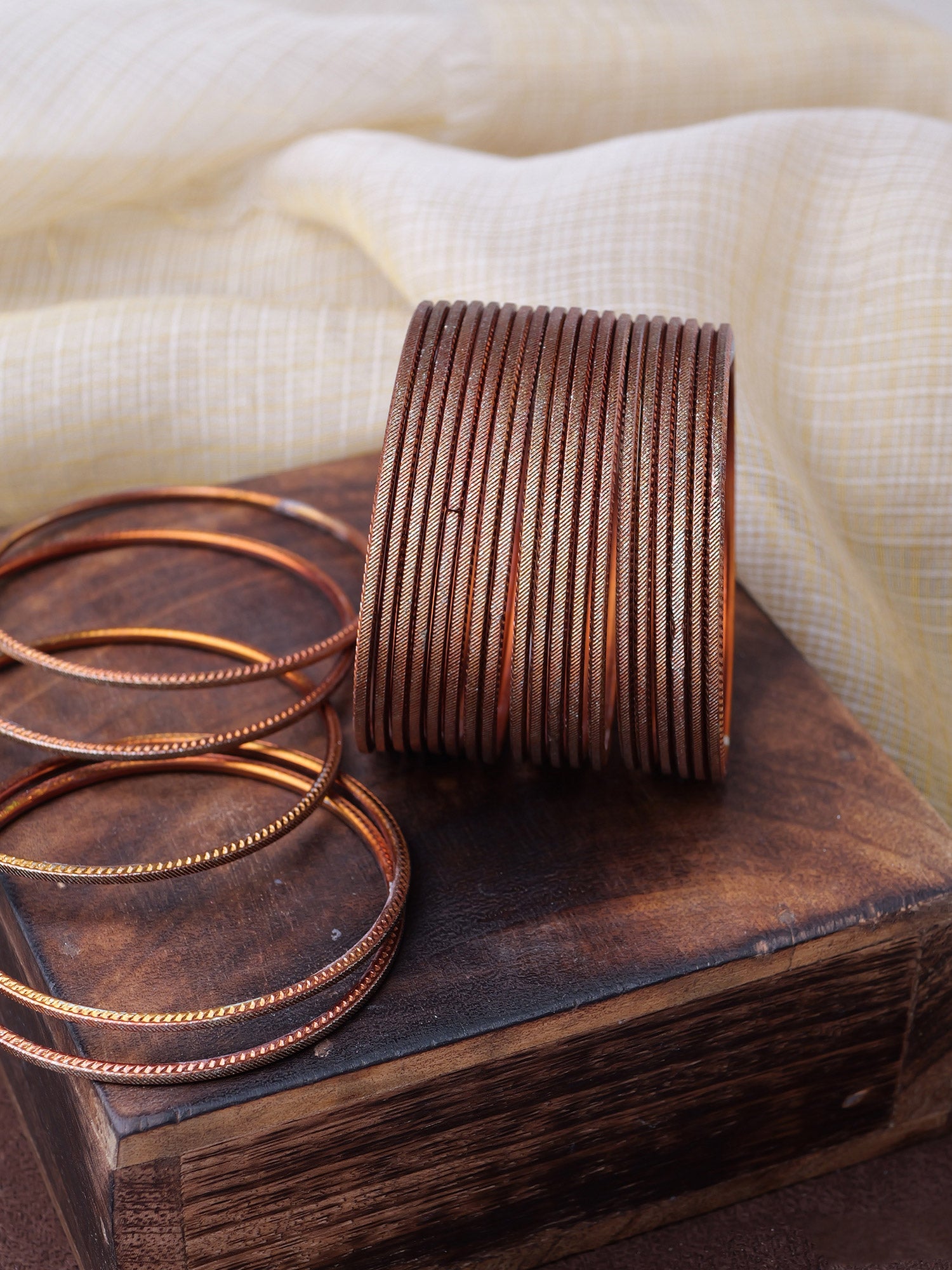 Dark Brown Shimmer Bangles