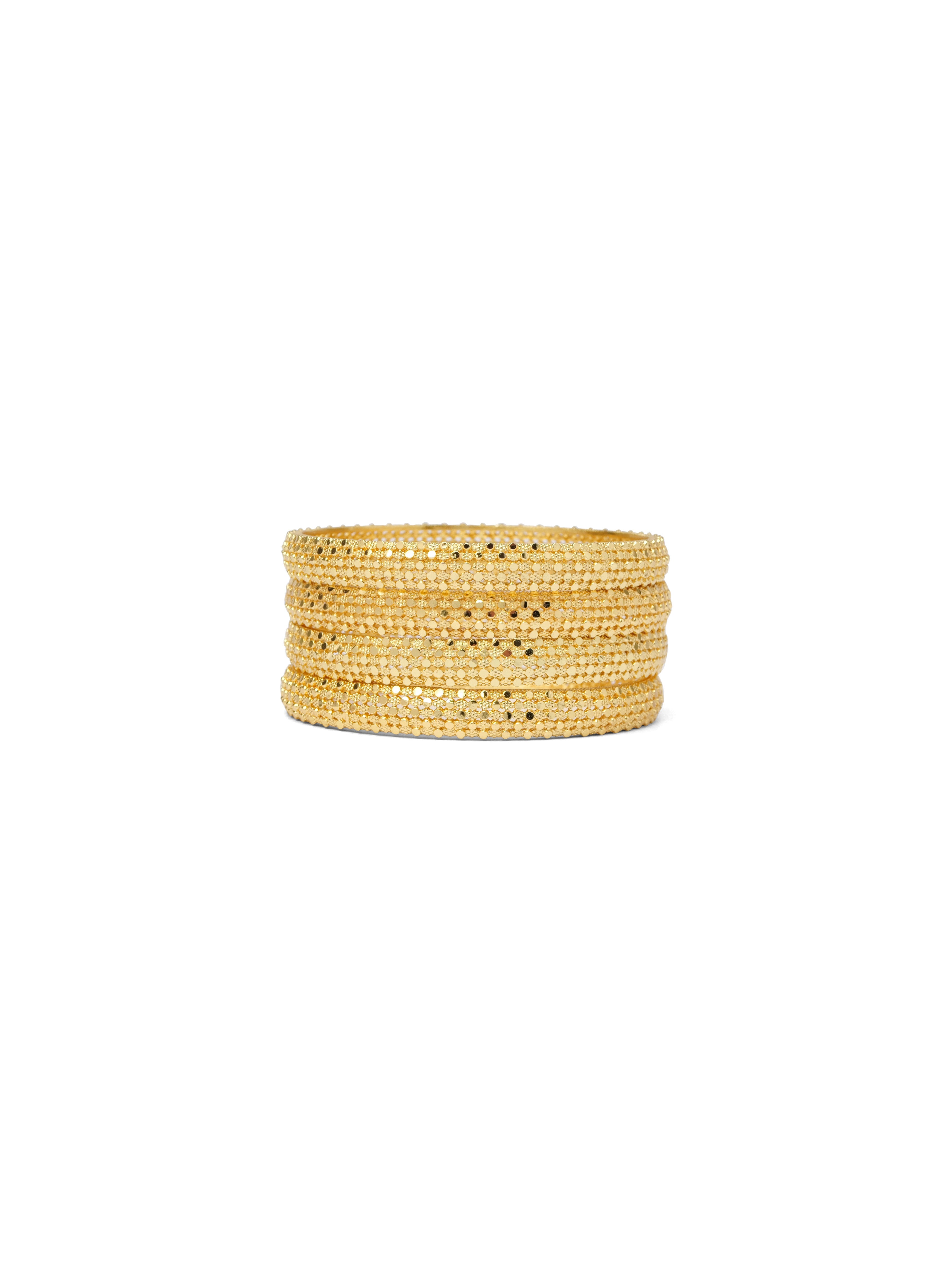 Deepa Set of 4 Classic Gold Bangles