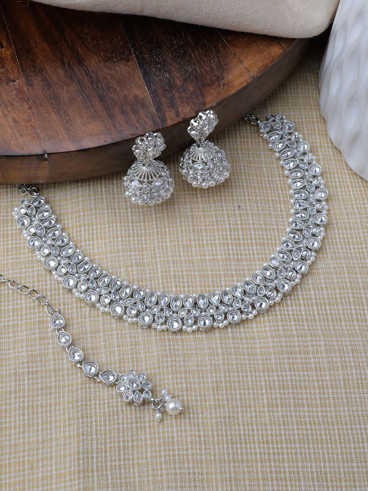 Devani Necklace Set in Rhodium