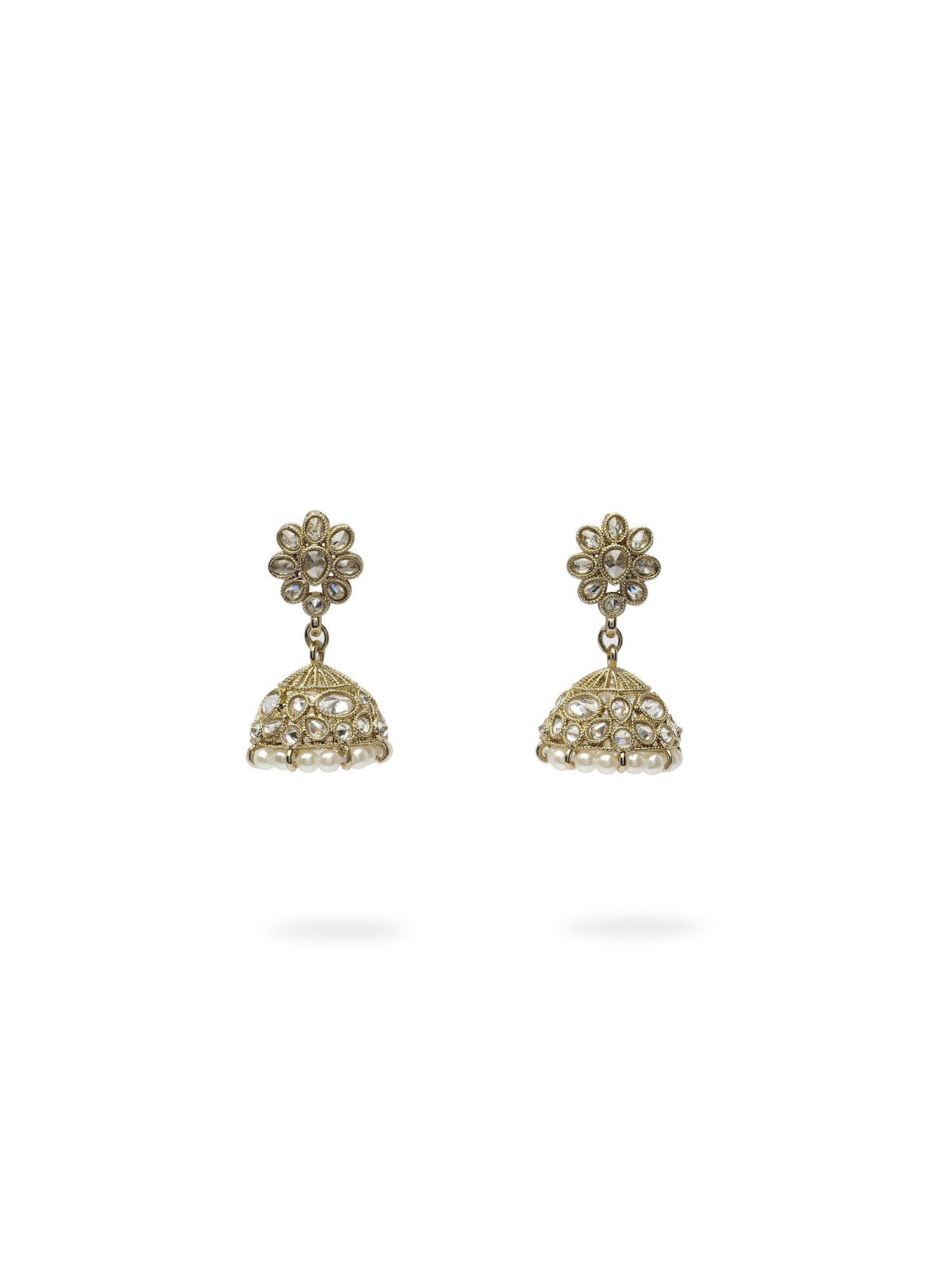 Devani Necklace Set in White and Antique Gold 