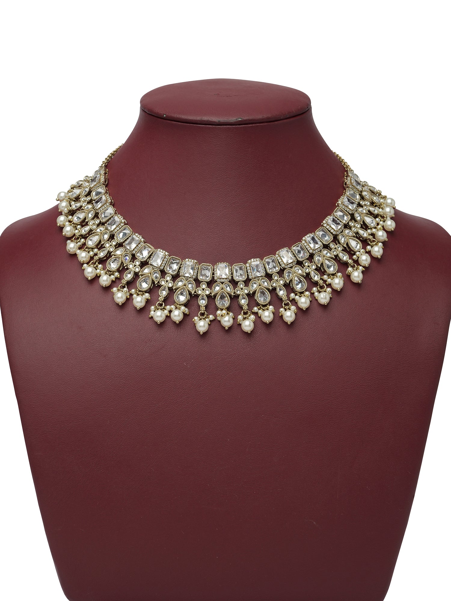 Devanshi Necklace Set in White