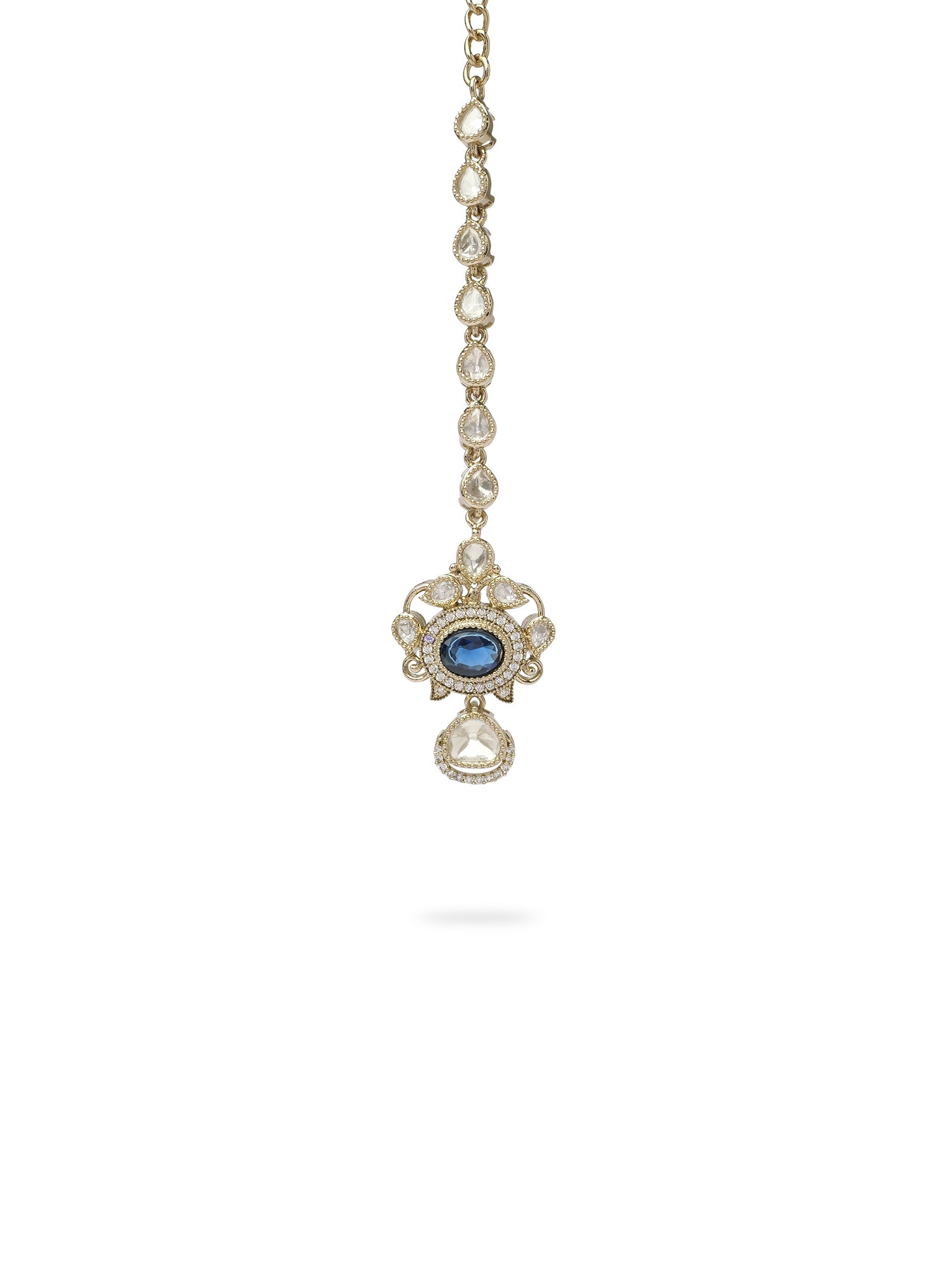 Devi Kundan Necklace Set in Blue