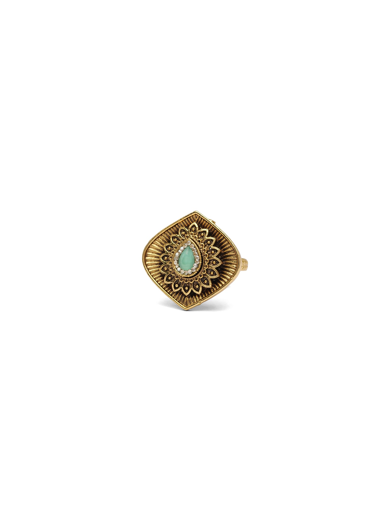 Devika Classic Ring in Light Blue